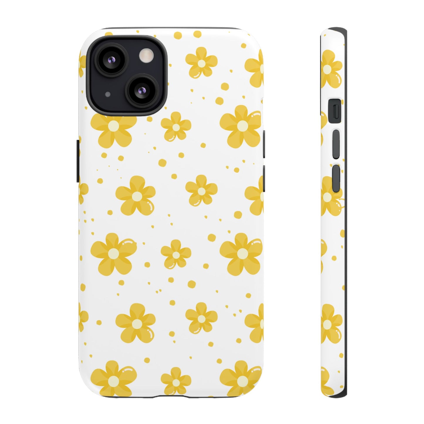 Yellow Flowers Protective Phone Case for Google, Apple and Samsung Phones