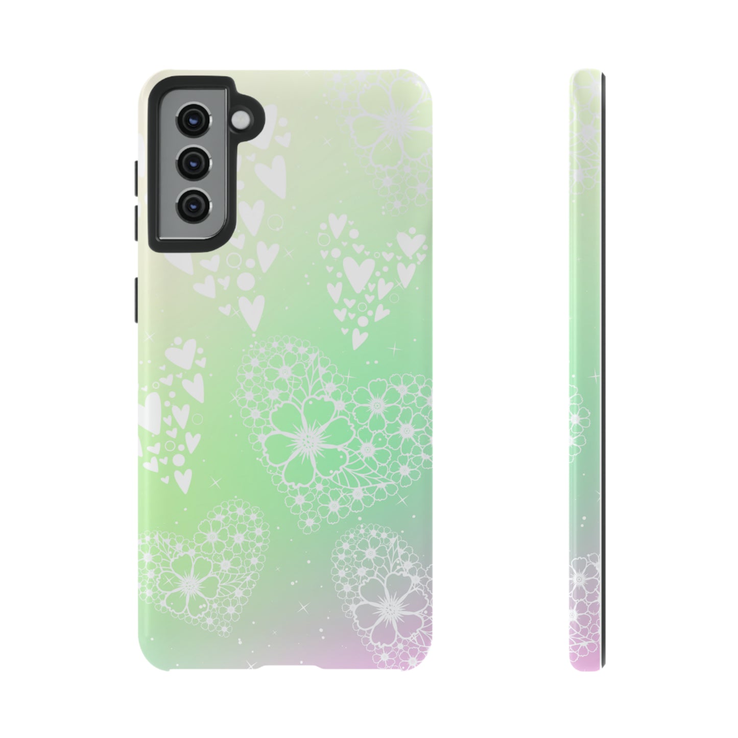 Pastel Heart Ombre Protective Case for Iphone, Google and Samsung