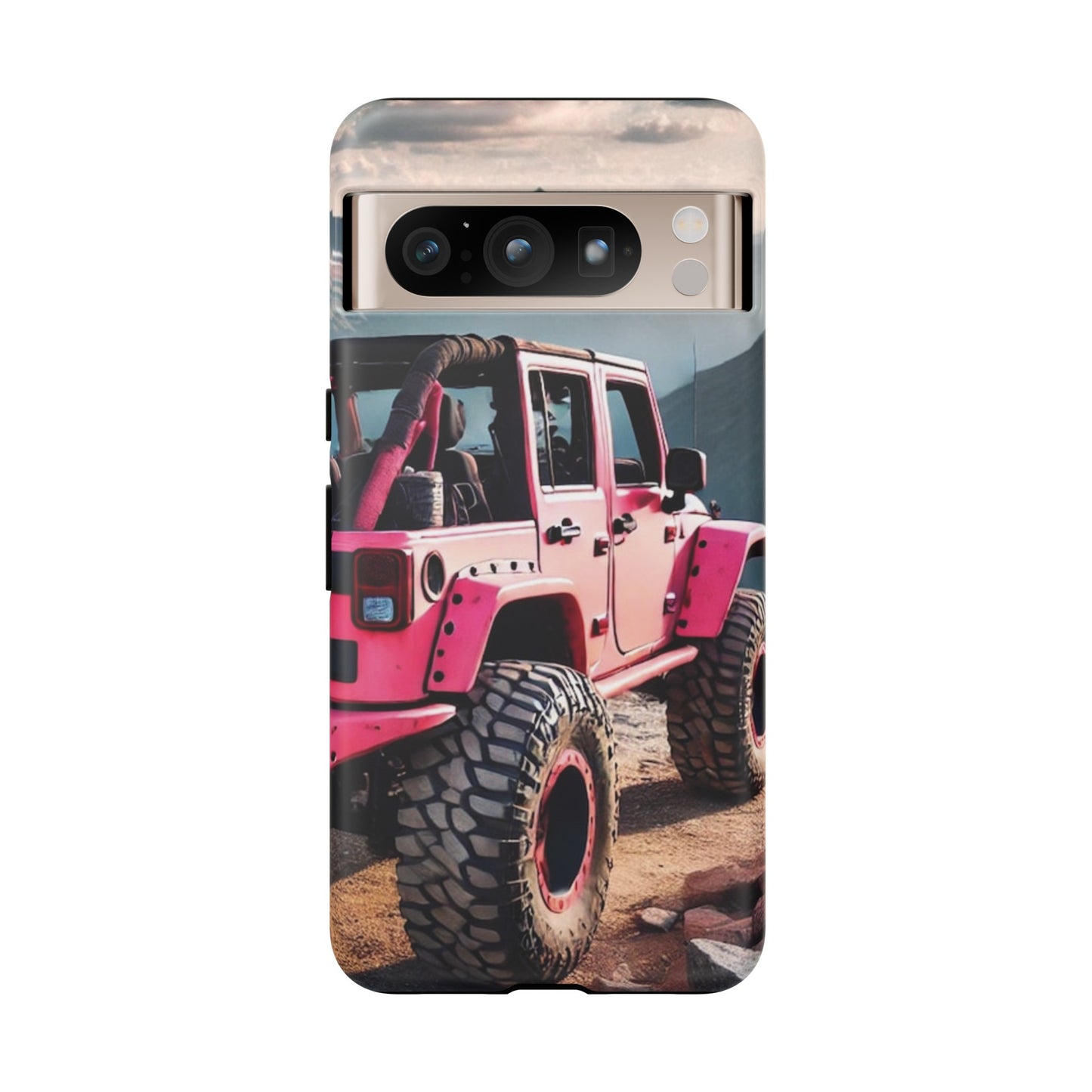 Pink Jeep Protective Phone Case