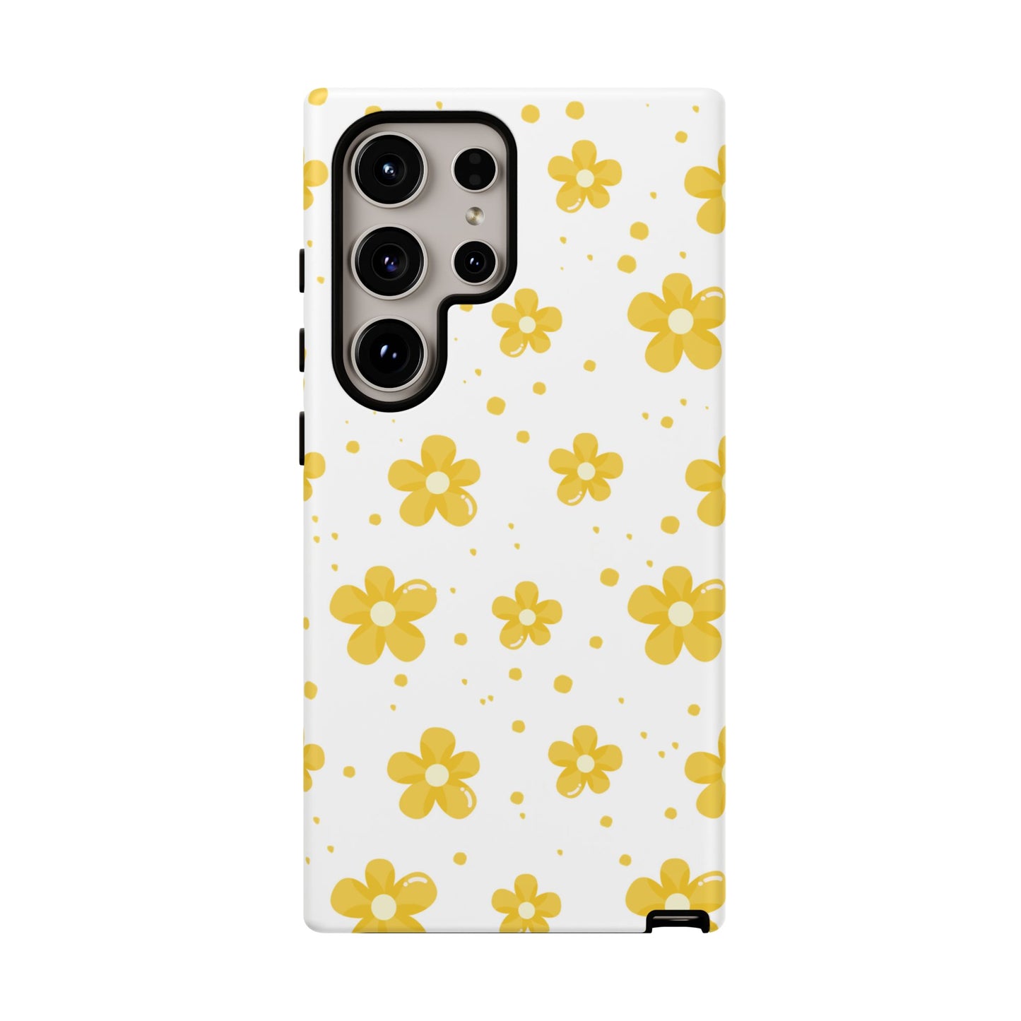 Yellow Flowers Protective Phone Case for Google, Apple and Samsung Phones