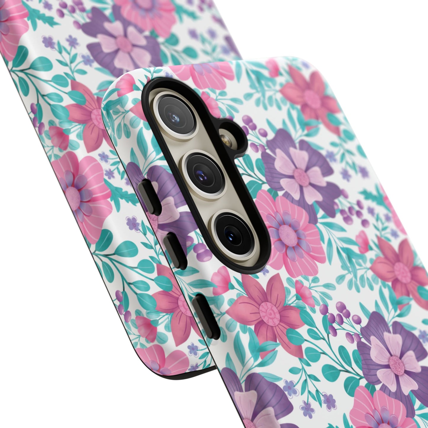 Pastel Flowers Protective Phone Case