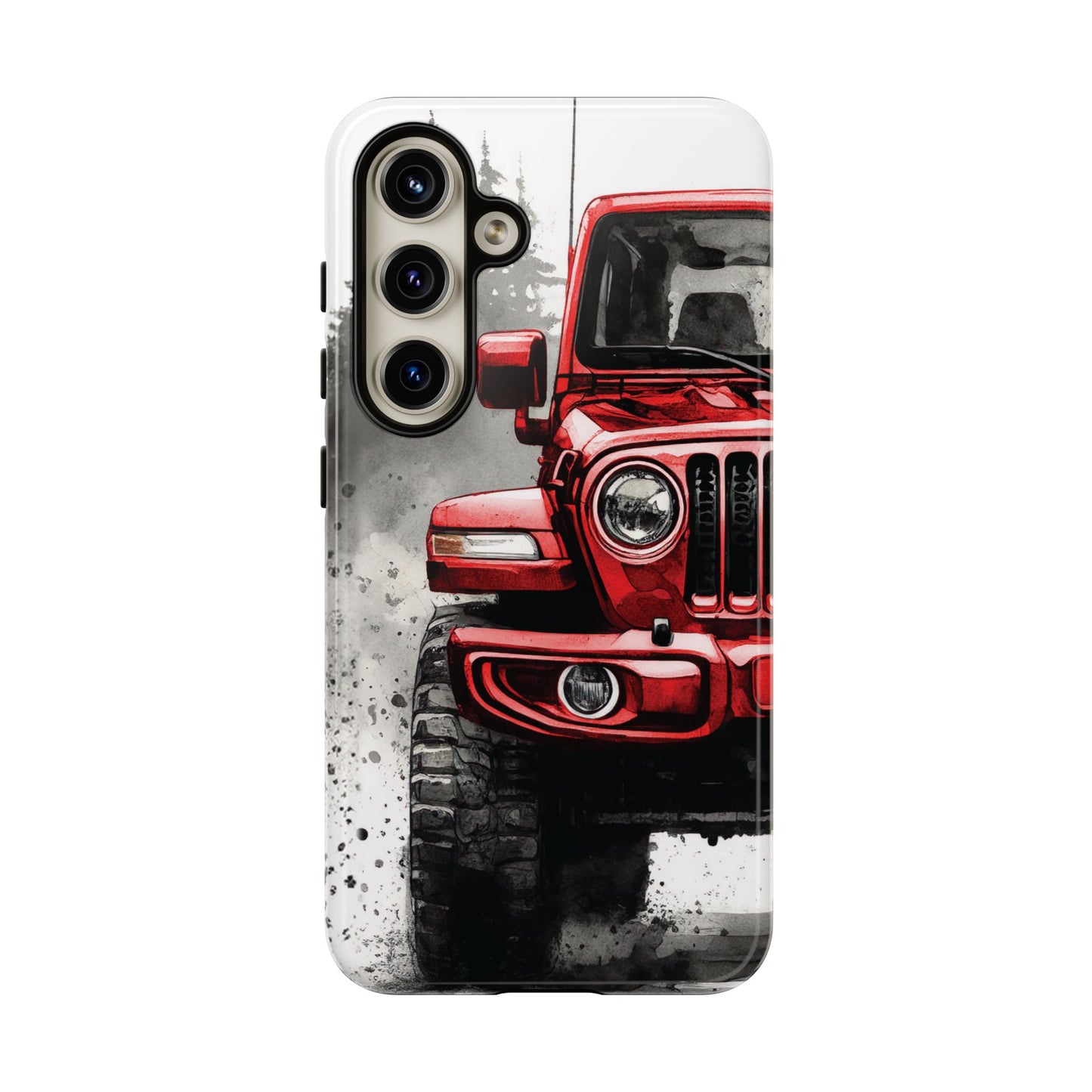Off Road Love Red Wrangler Protective Phone Case for Iphone, Samsung and Google Phones