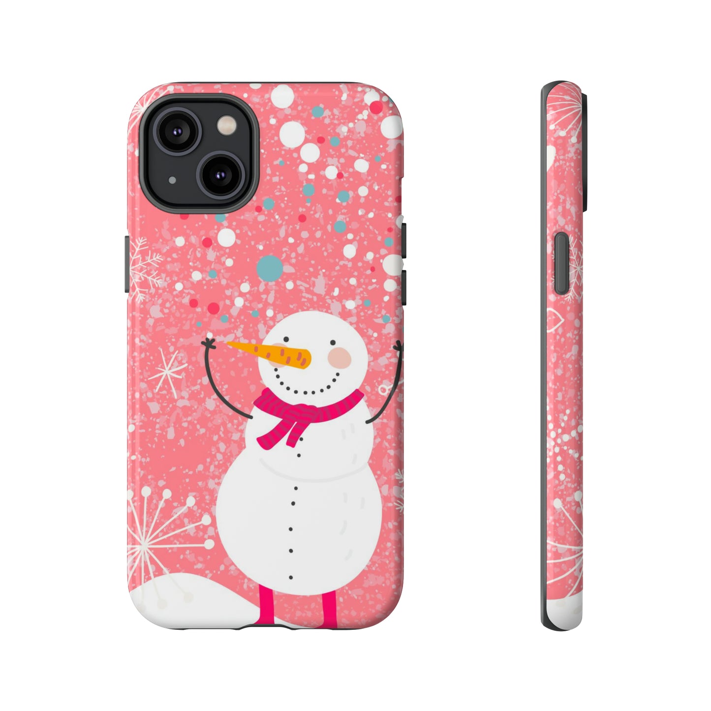 Pink Snowman Protective Case for Iphone, Samsung and a Google phones