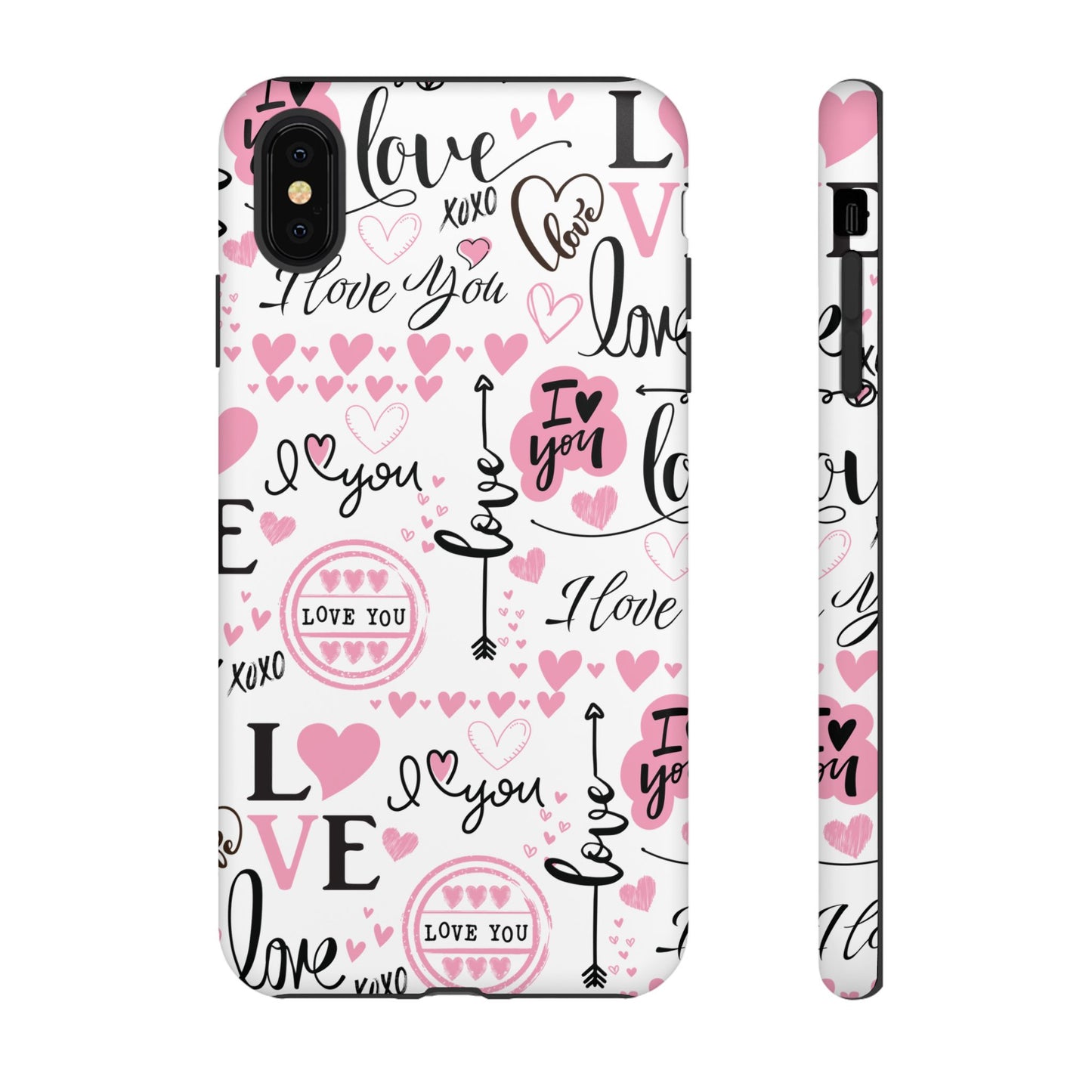 Valentine Love Pink Protective Phone Case for Iphone, Samsung and Google Devices
