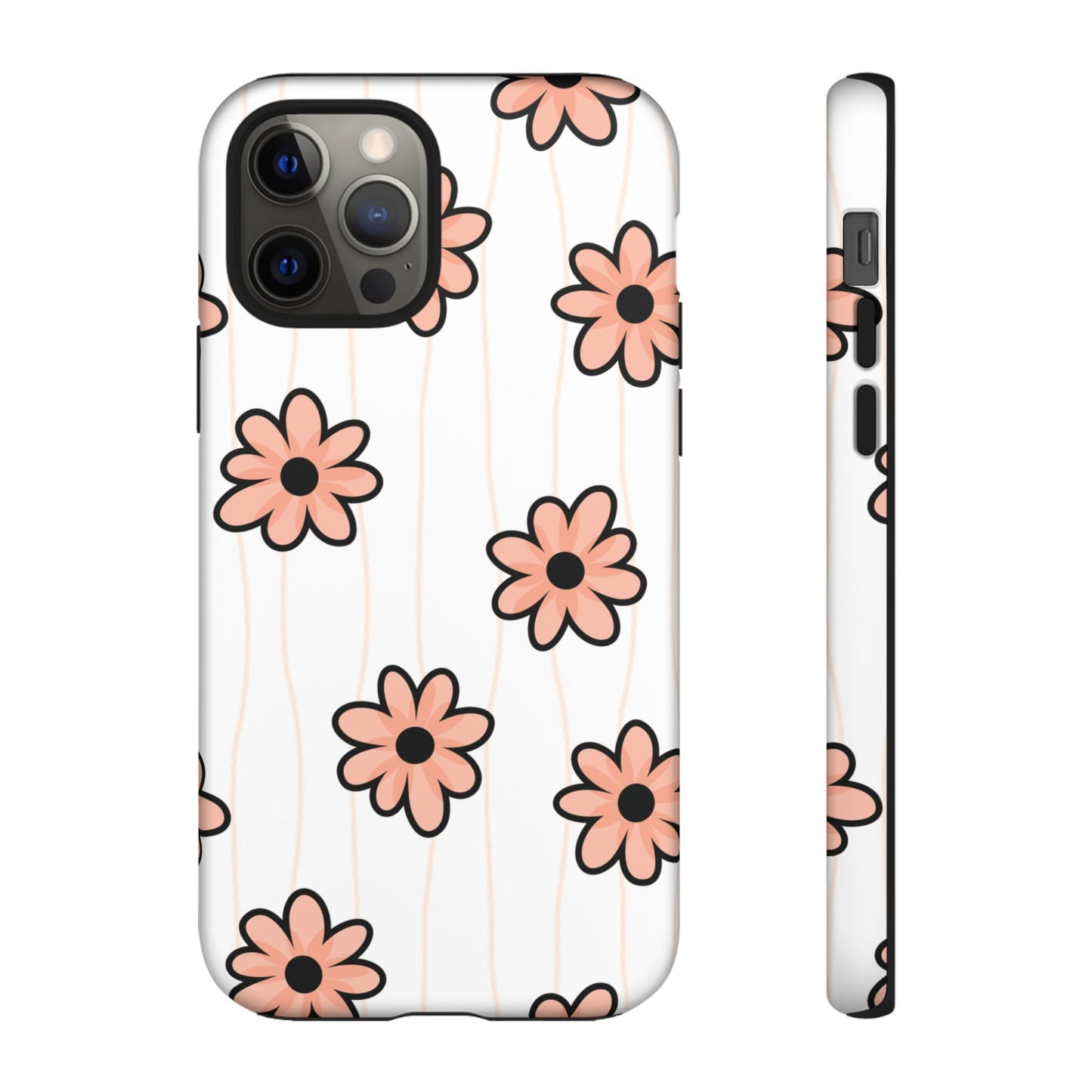 Pink Flowers Protective Phone Case