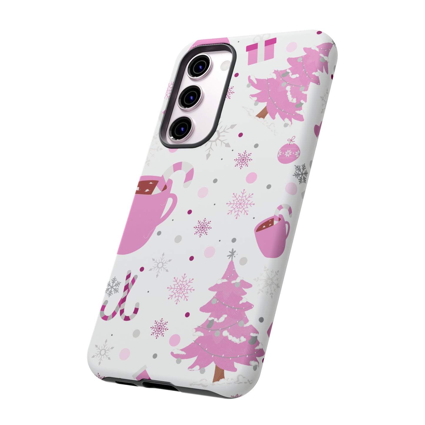 Pink Christmas Protective Case for Iphone, Samsung and