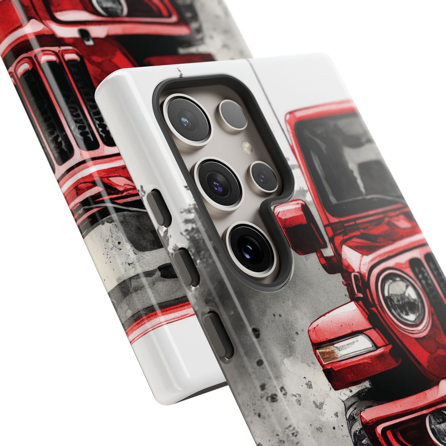 Off Road Love Red Wrangler Protective Phone Case for Iphone, Samsung and Google Phones