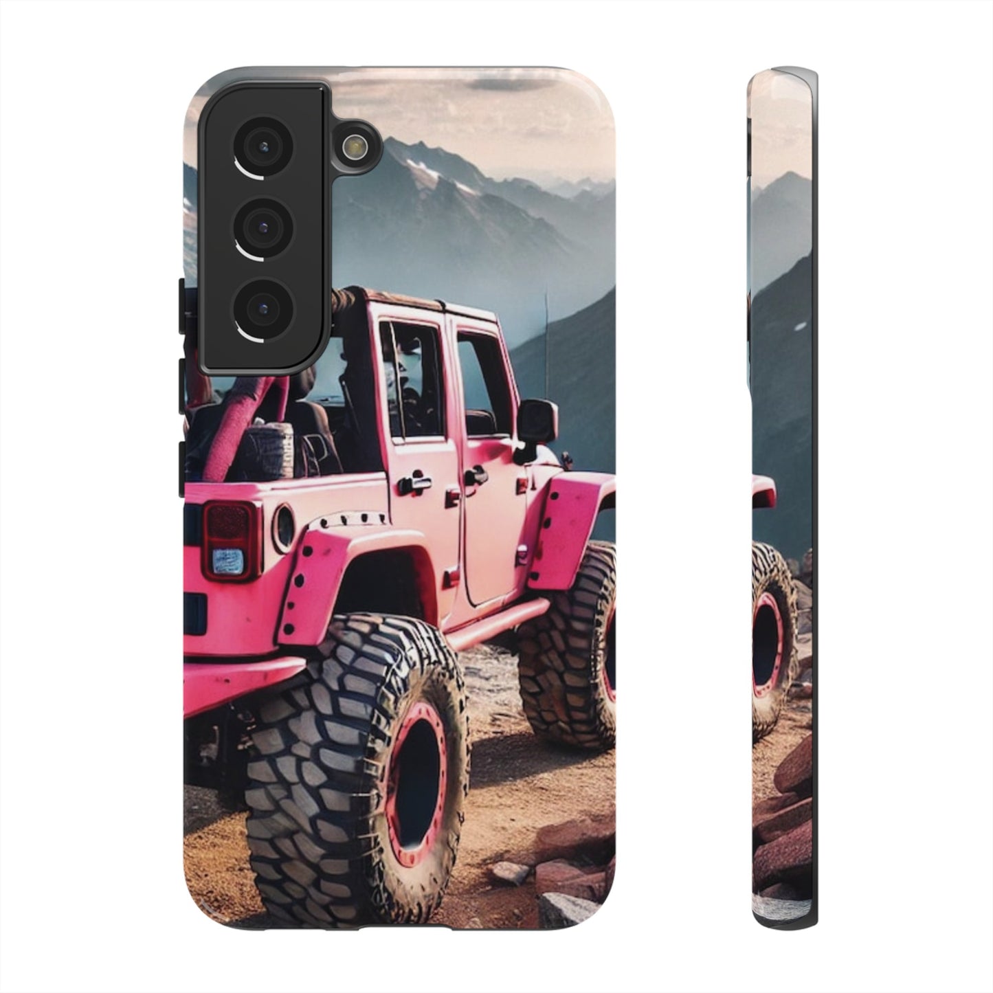 Pink Jeep Protective Phone Case