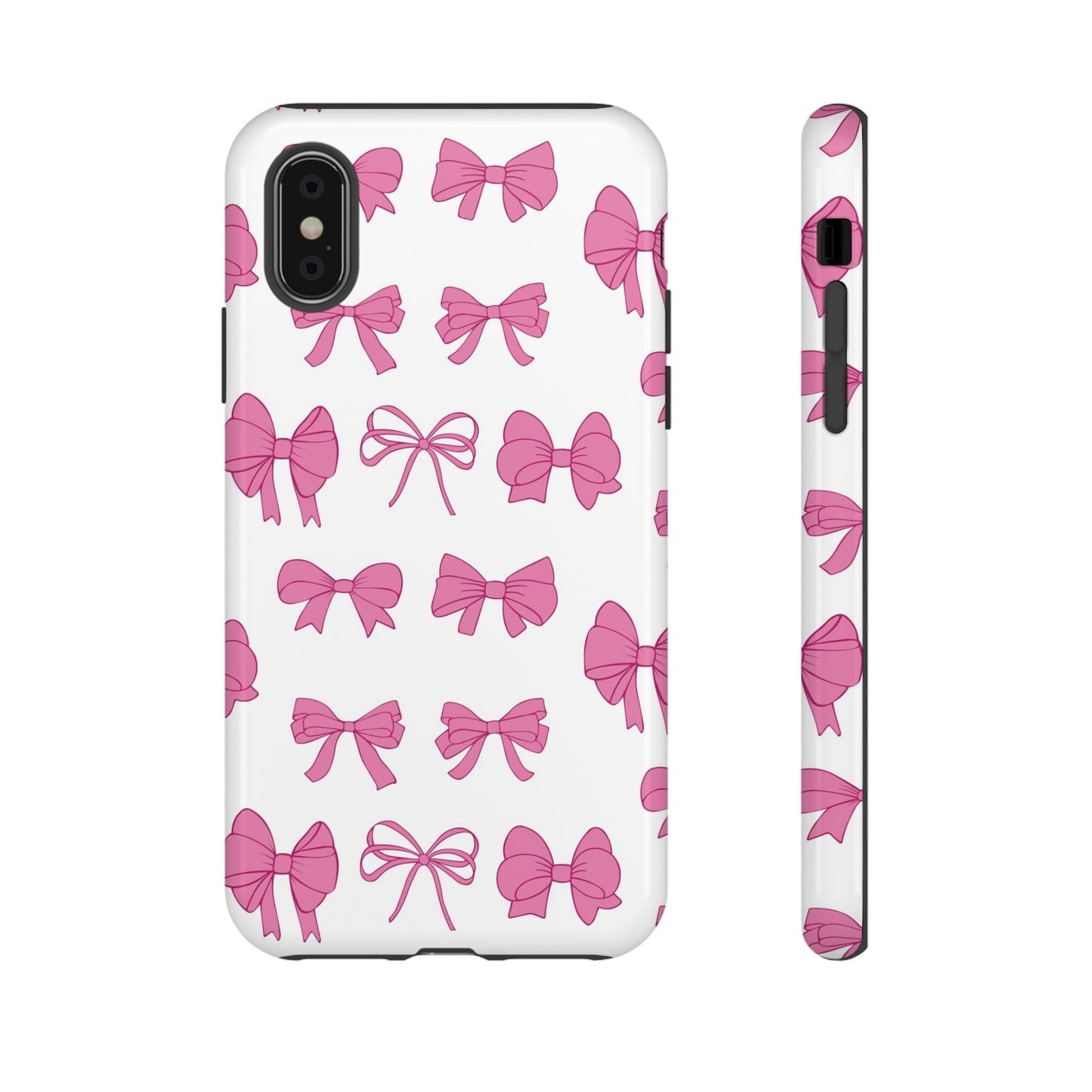 Pink Bows Protective Phone Case for Iphone, Samsung and Google Phones