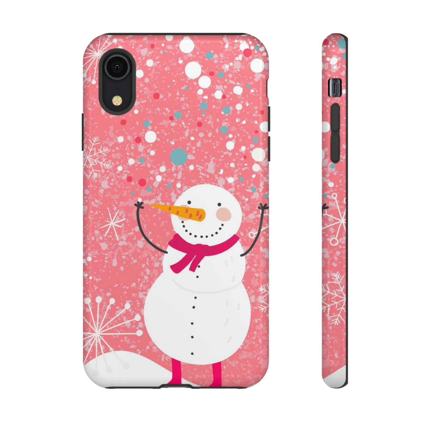 Pink Snowman Protective Case for Iphone, Samsung and a Google phones