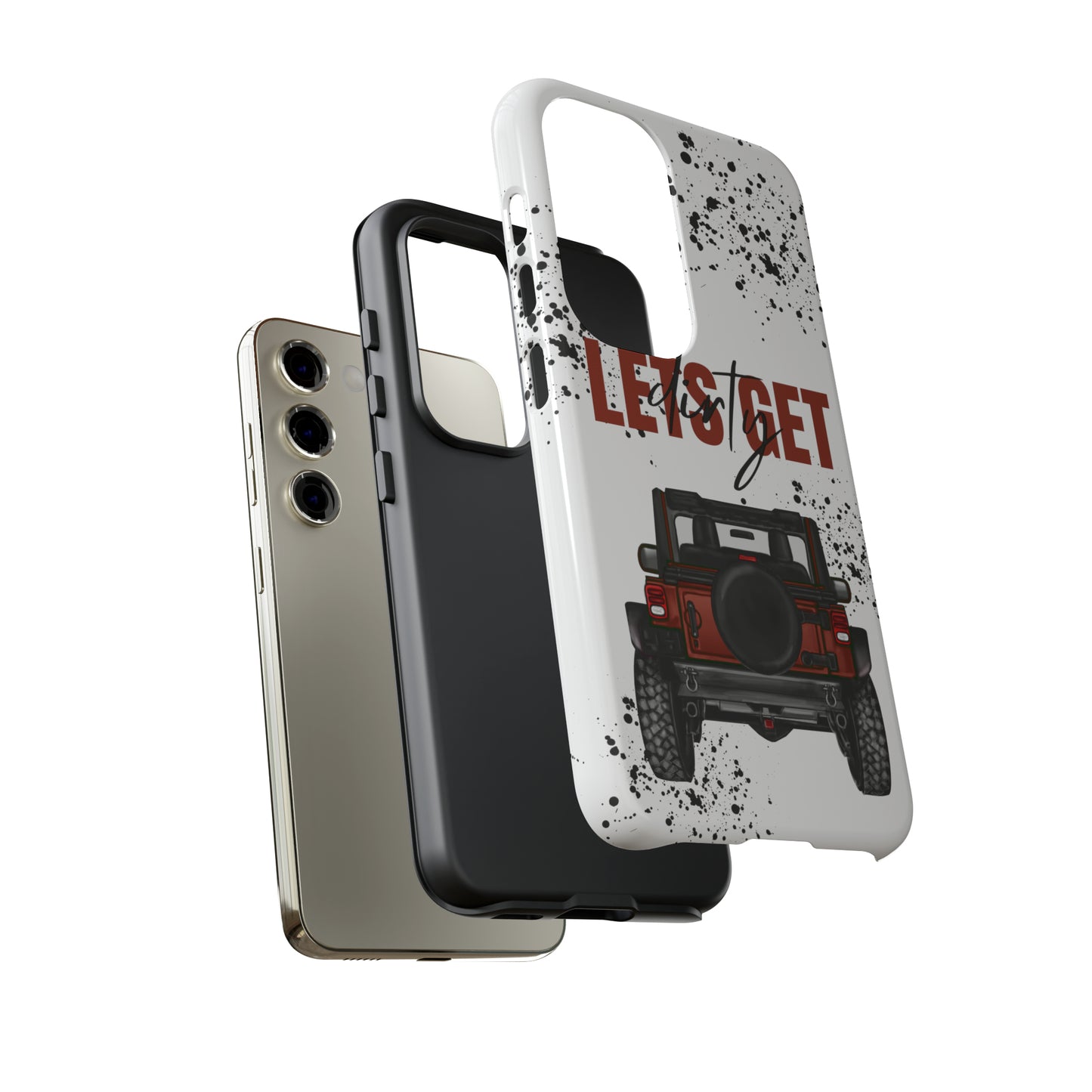 Lets Get Dirty Splatter Rust Protective Phone Case