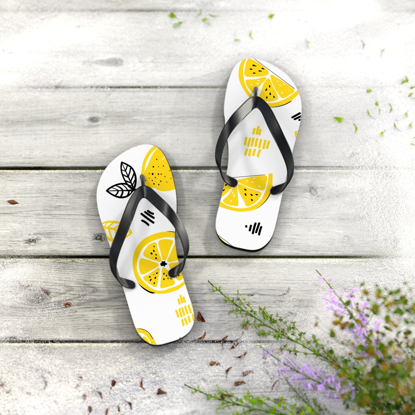 Lemon Love  Summer Flip Flops