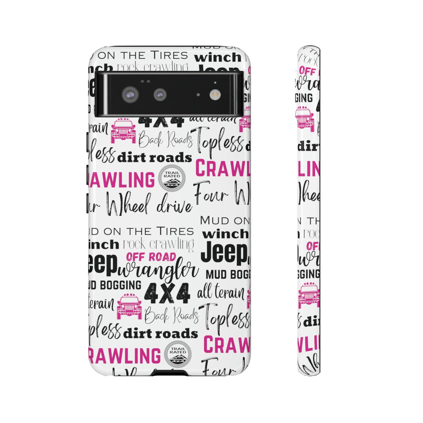 Off Road Subway Art Splash of Pink Protective Phone Case for Iphone, Samsung and Google Phones