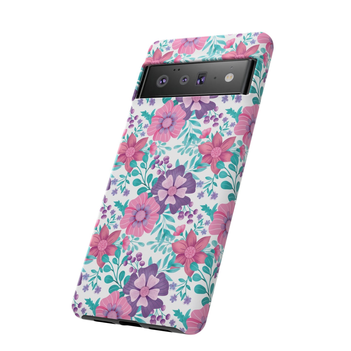 Pastel Flowers Protective Phone Case