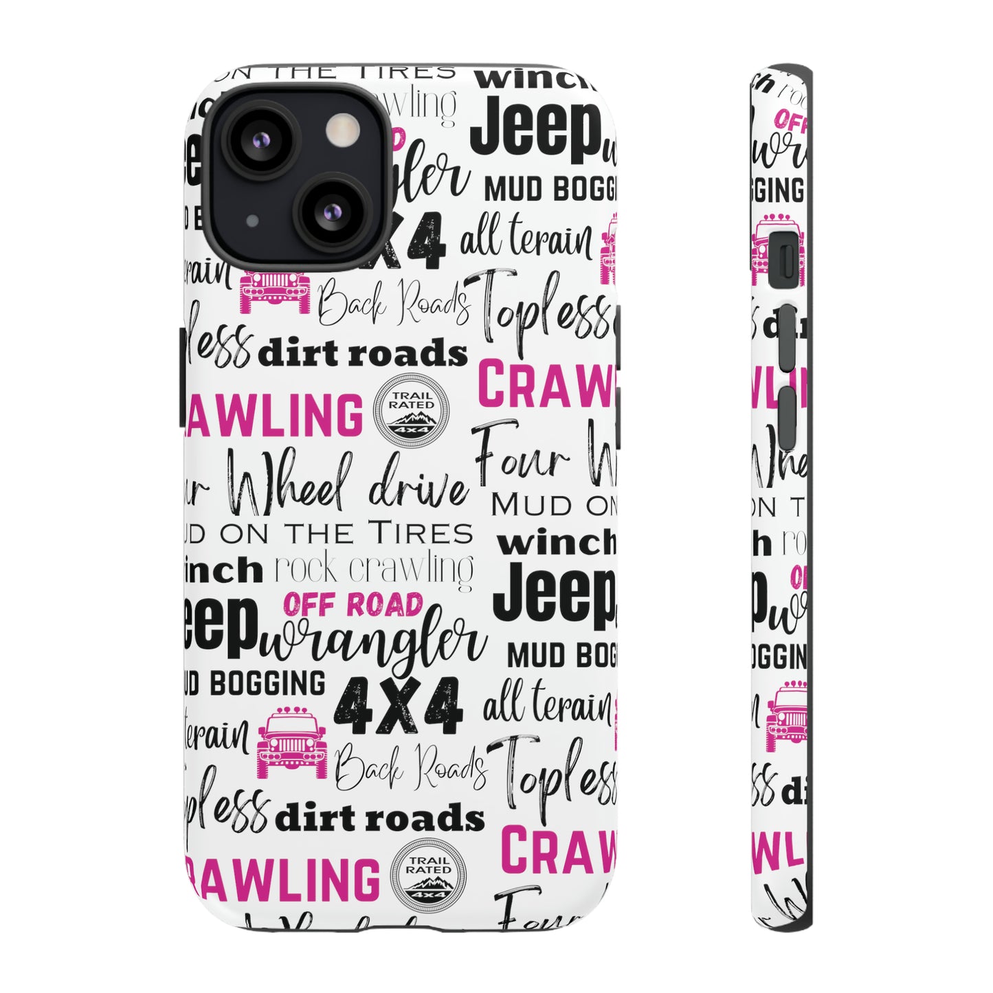 Off Road Subway Art Splash of Pink Protective Phone Case for Iphone, Samsung and Google Phones