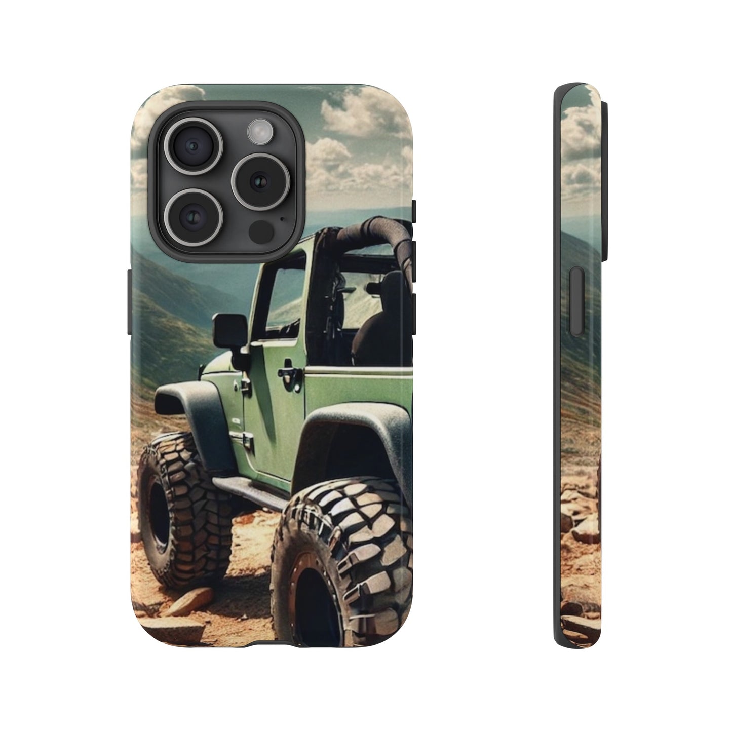 Green Jeep Protective Phone Case