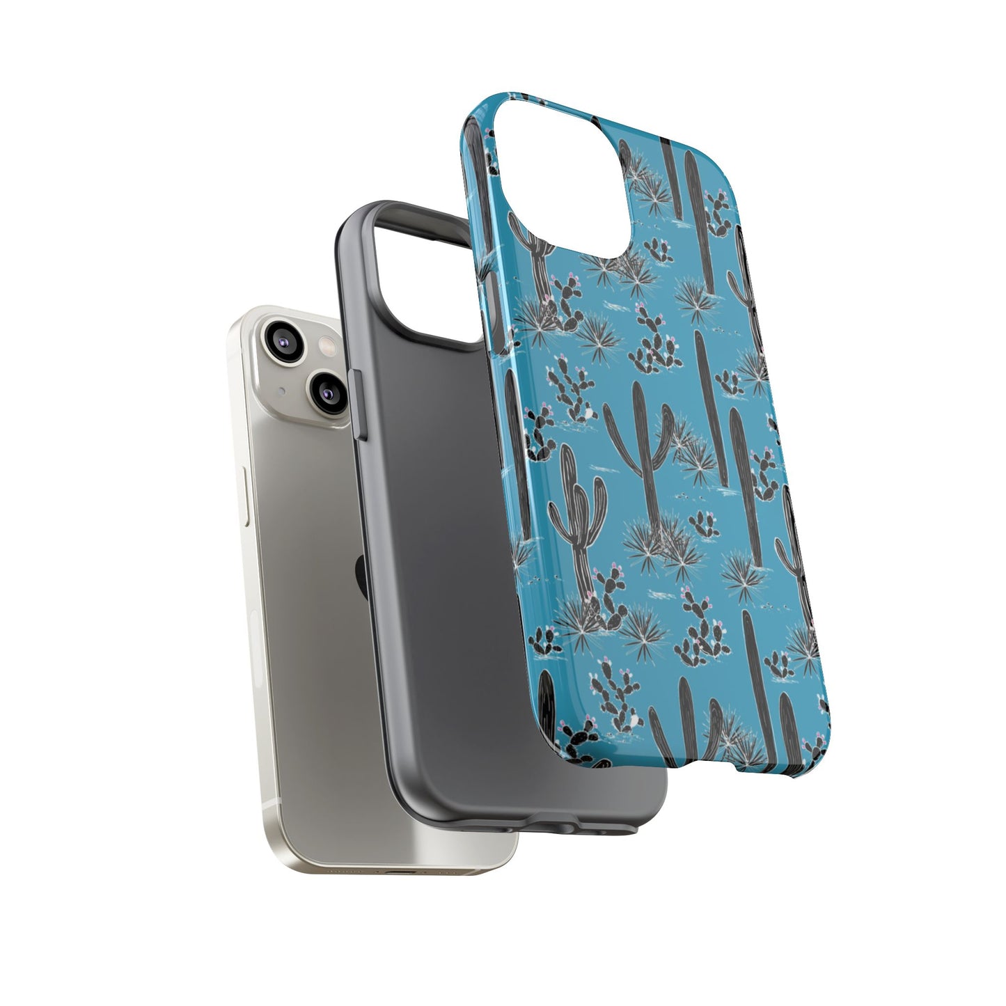 Turquoise Cactus Love Phone Case