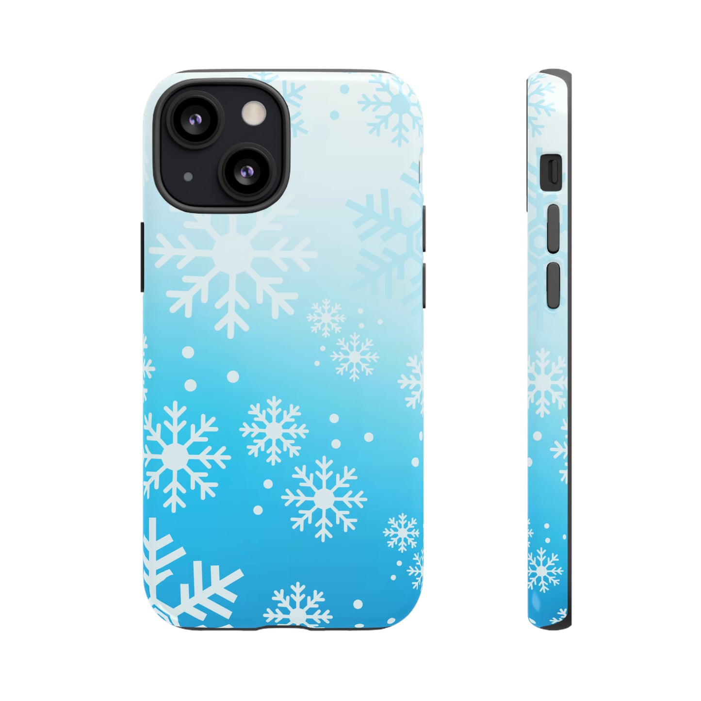 Winter, frozen, snowflake ombré protective phone case for Google, Samsung and IPhone