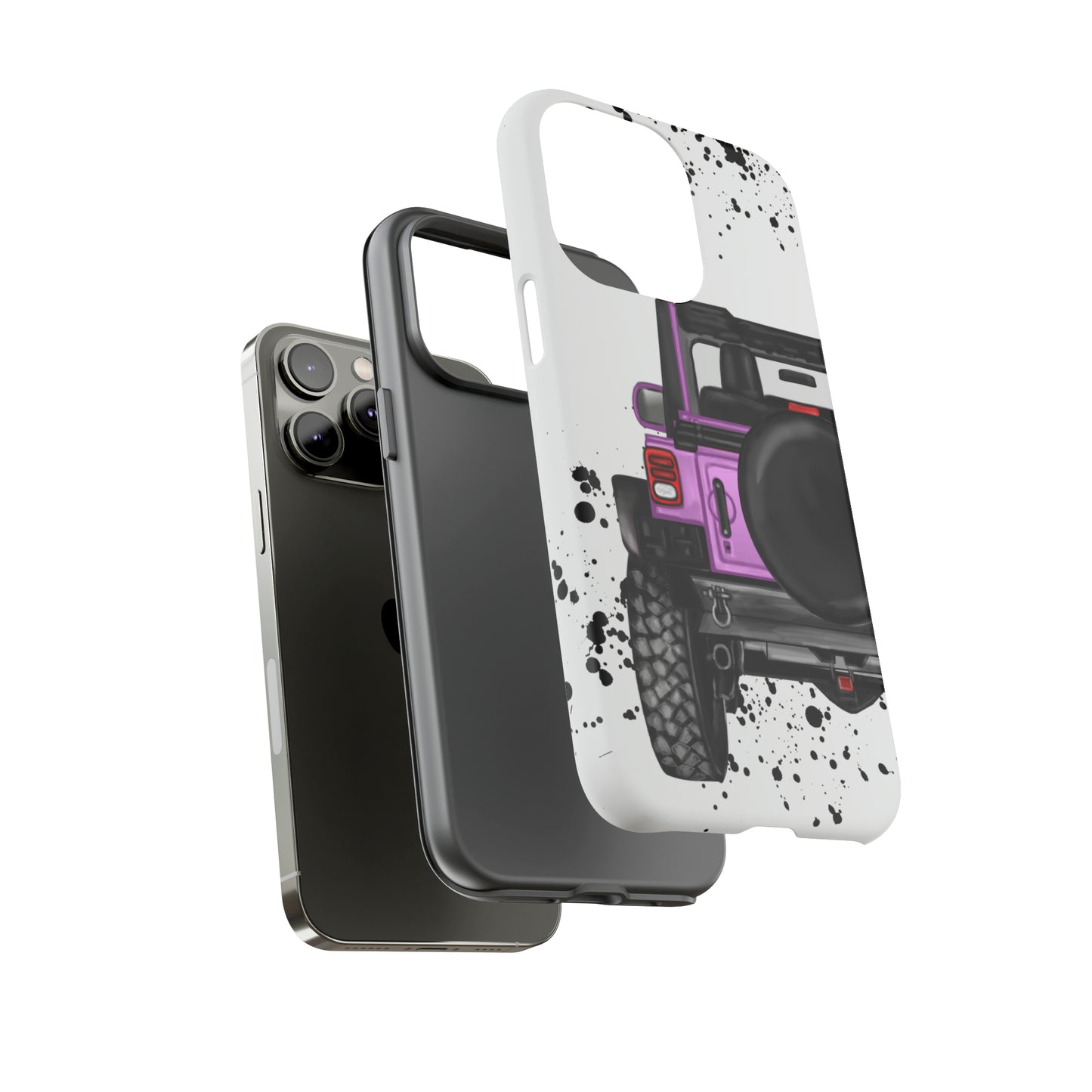 Off Road Life Charcoal Pink/Light Purple Protective Case for Iphone, Google and Samsung