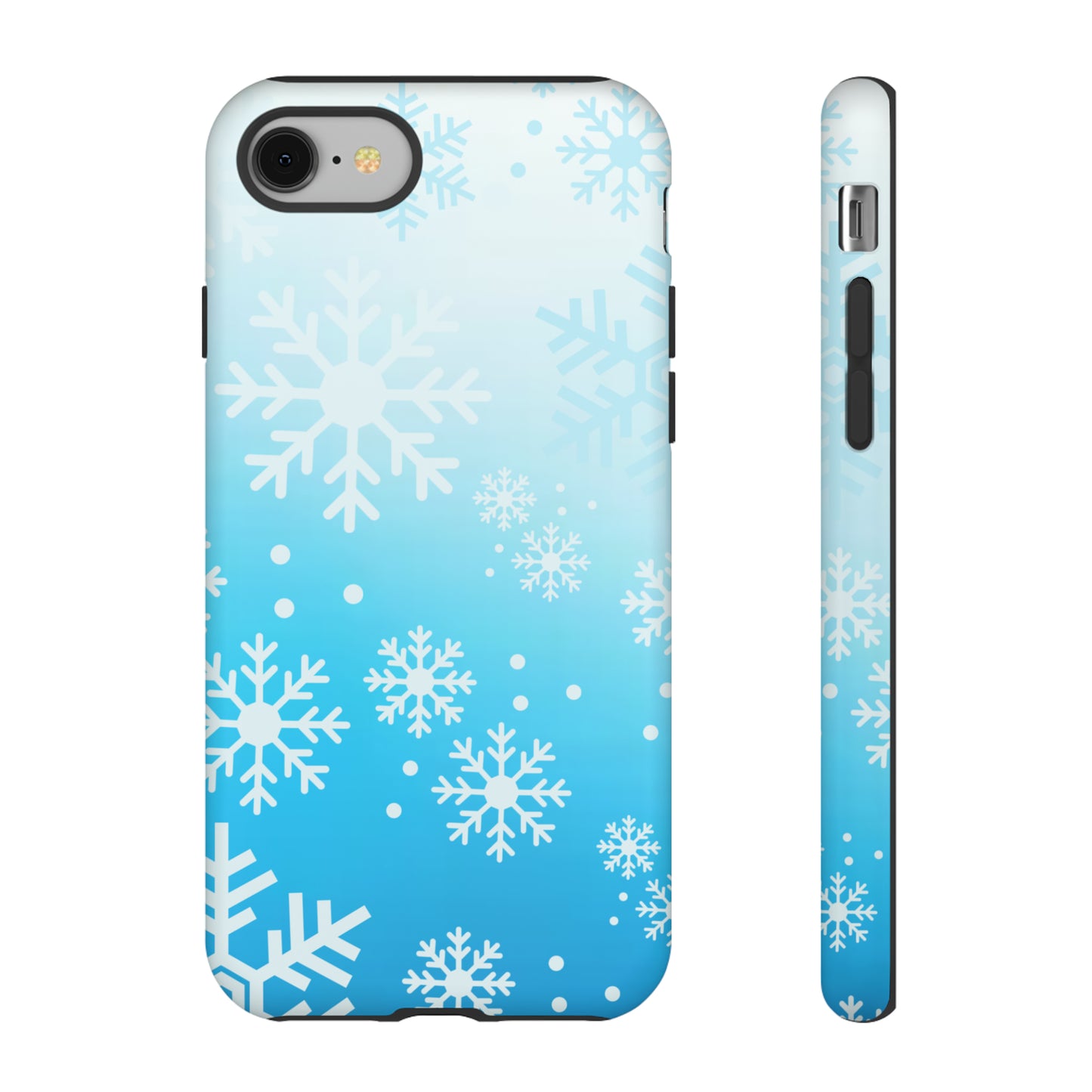 Winter, frozen, snowflake ombré protective phone case for Google, Samsung and IPhone