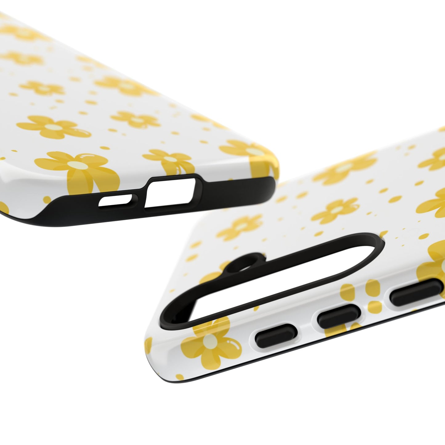Yellow Flowers Protective Phone Case for Google, Apple and Samsung Phones