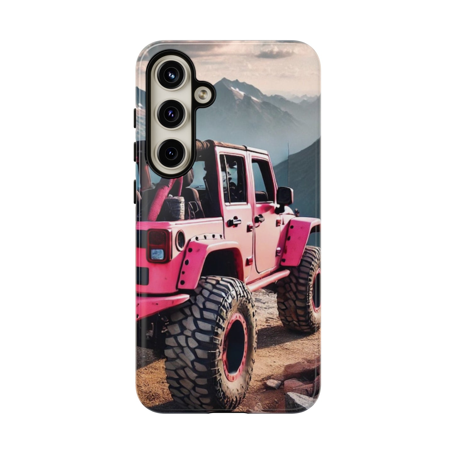 Pink Jeep Protective Phone Case