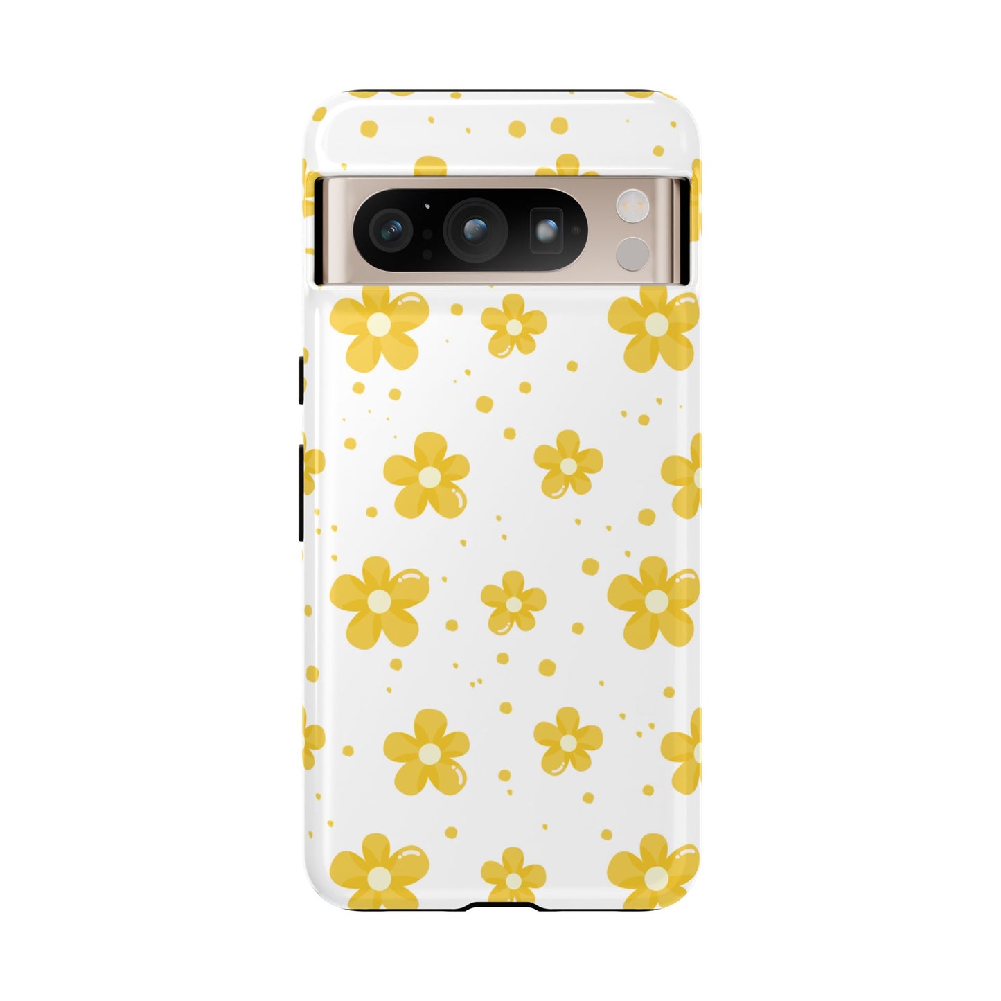 Yellow Flowers Protective Phone Case for Google, Apple and Samsung Phones