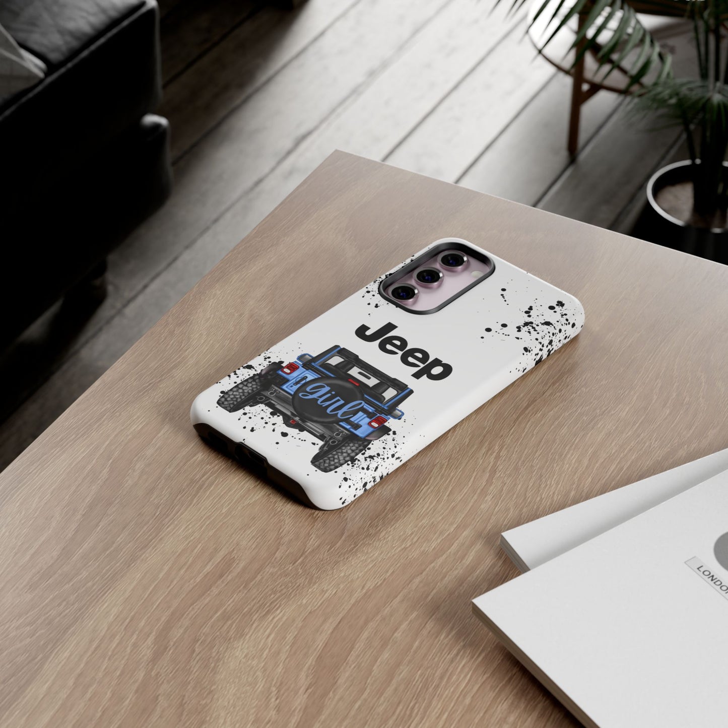 Off Road Girl Light Blue Protective Case for Iphone, Google and Samsung Phones