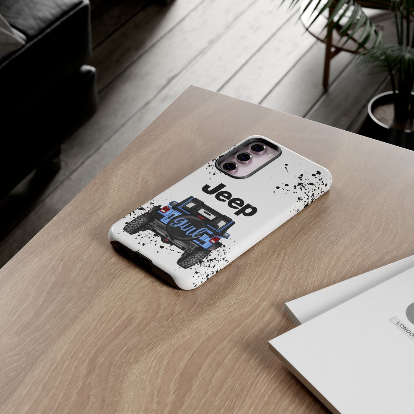 Off Road Girl Light Blue Protective Case for Iphone, Google and Samsung Phones