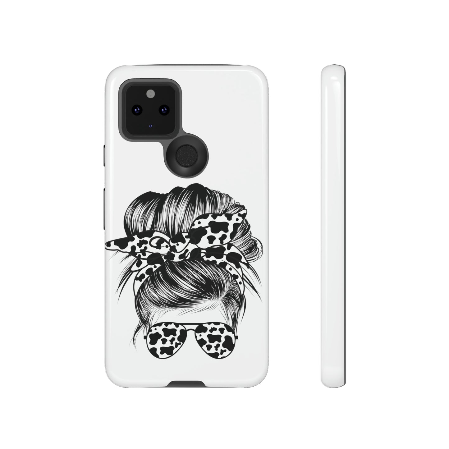 Cow Print Woman Mom Wife Protective Phone Case for Iphone, Samsung and Google Phones