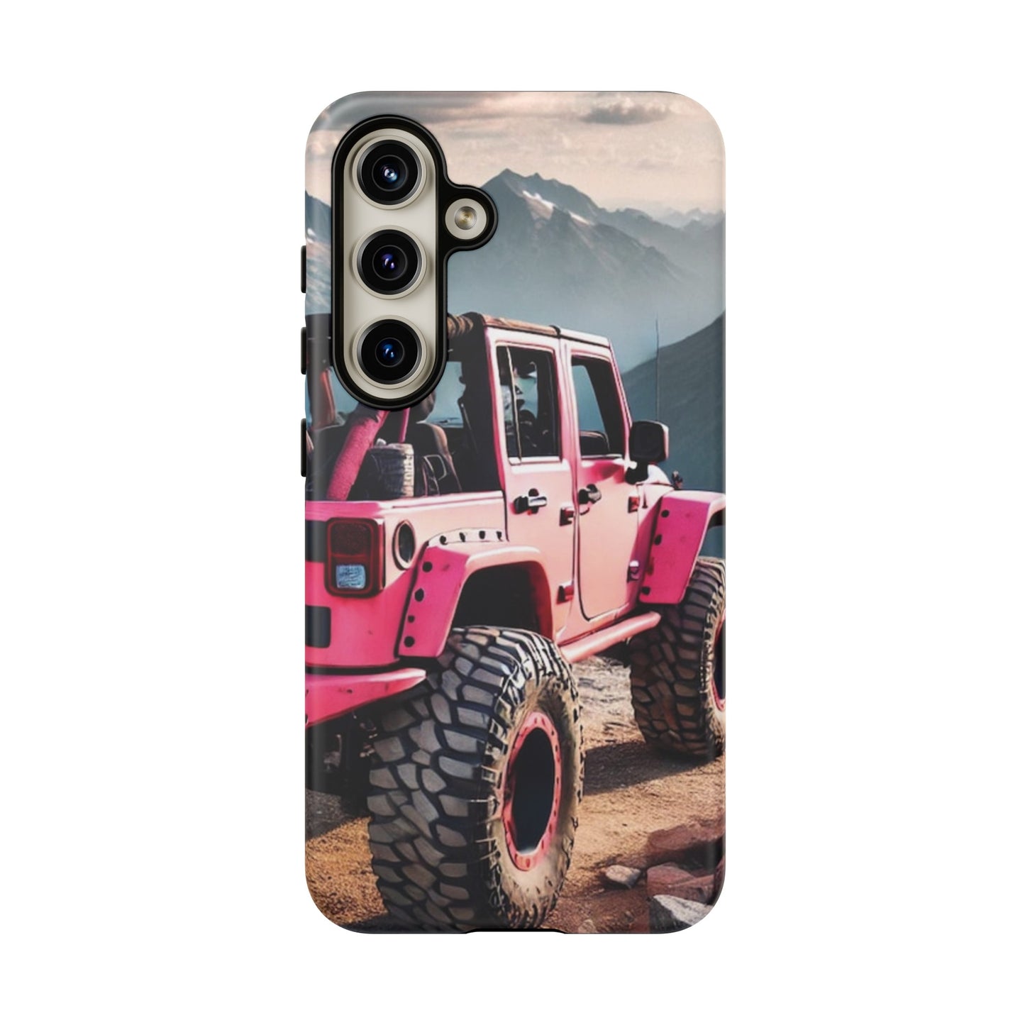 Pink Jeep Protective Phone Case