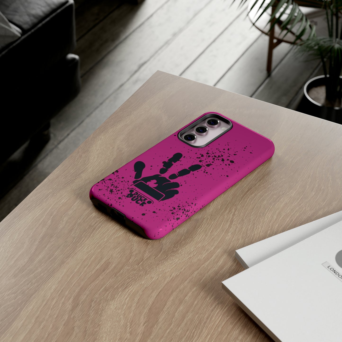 Duck Duck Hot Pink Protective Phone Case for IPhone, Samsung and Google Phone