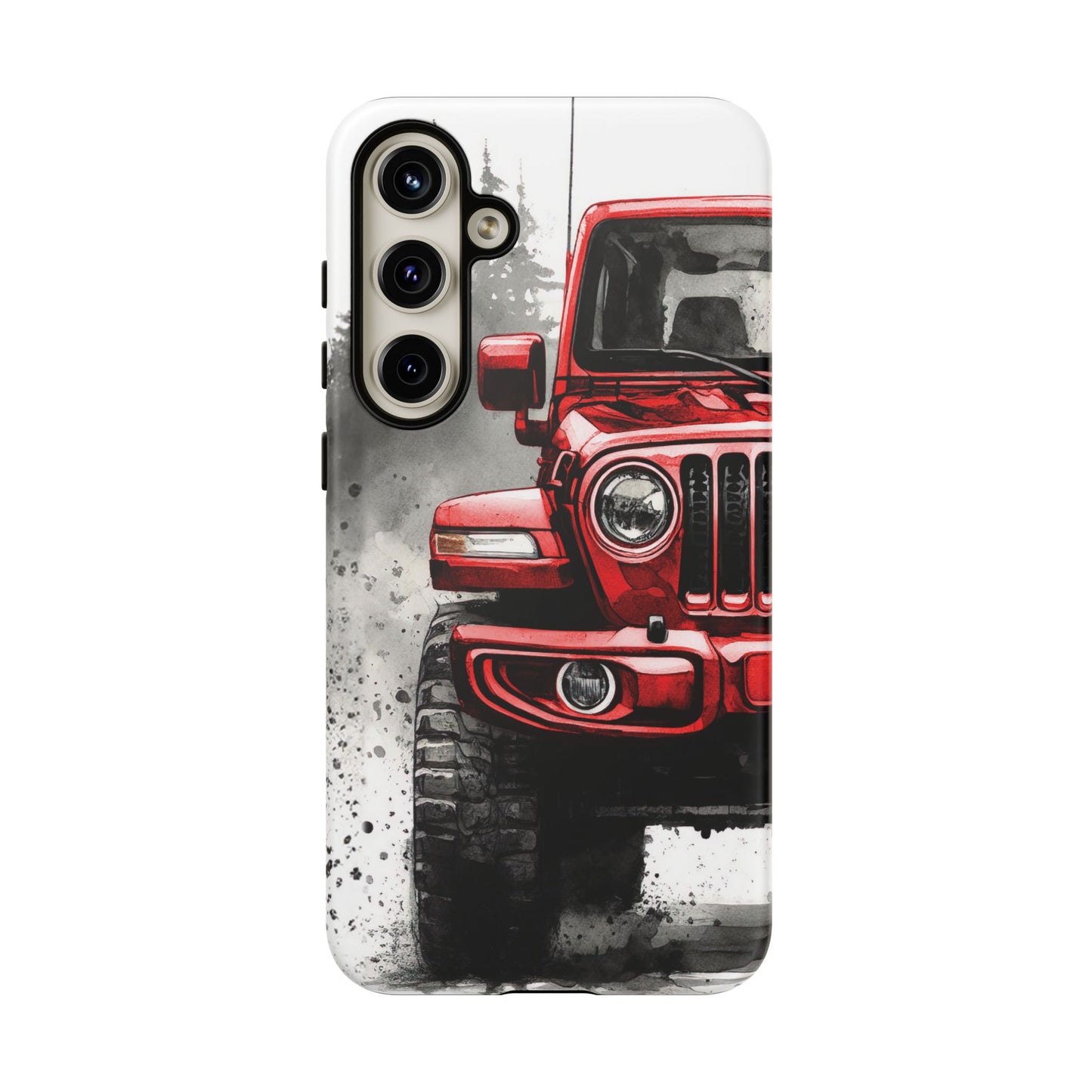 Off Road Love Red Wrangler Protective Phone Case for Iphone, Samsung and Google Phones