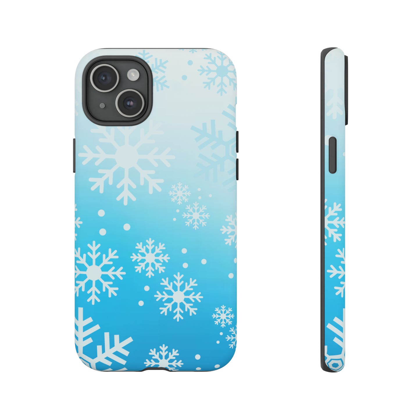 Winter, frozen, snowflake ombré protective phone case for Google, Samsung and IPhone