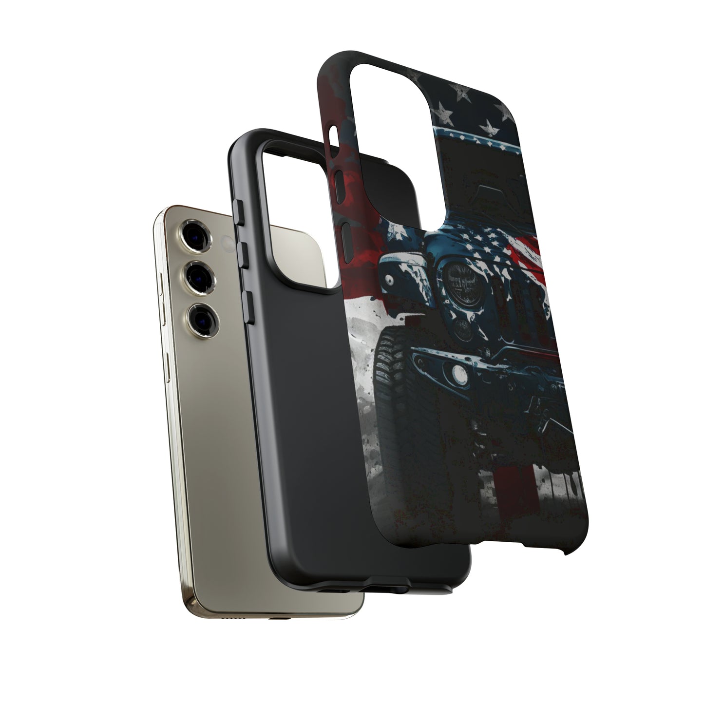 Off Roading Patriotic Protective Drop Proof Case Iphone, Samsung and Google phones