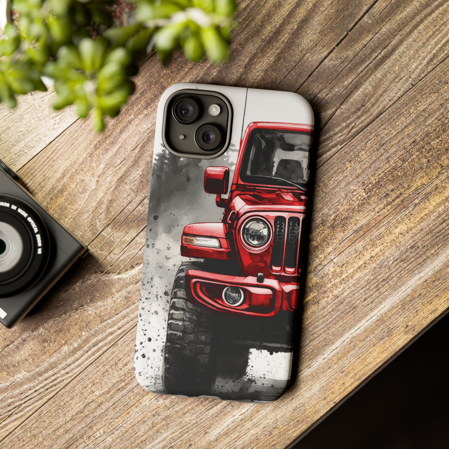 Off Road Love Red Wrangler Protective Phone Case for Iphone, Samsung and Google Phones