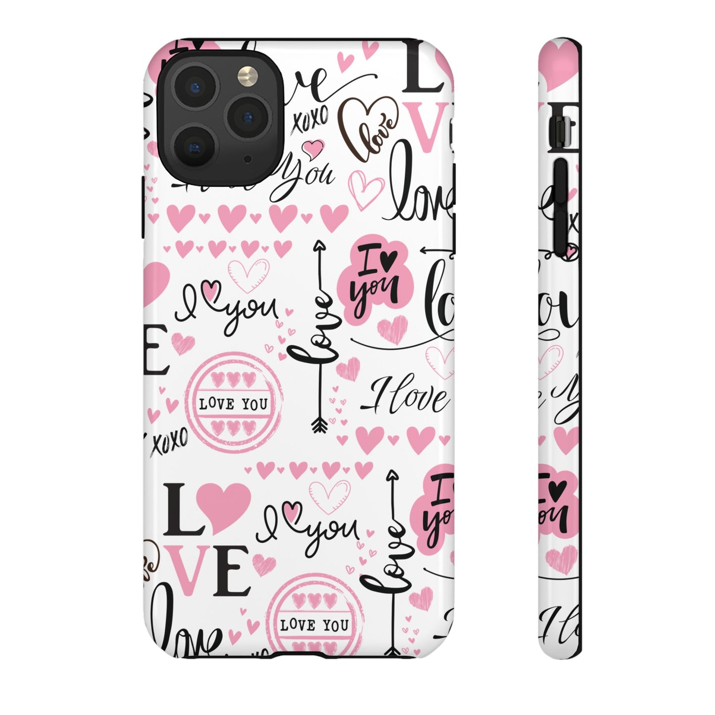 Valentine Love Pink Protective Phone Case for Iphone, Samsung and Google Devices