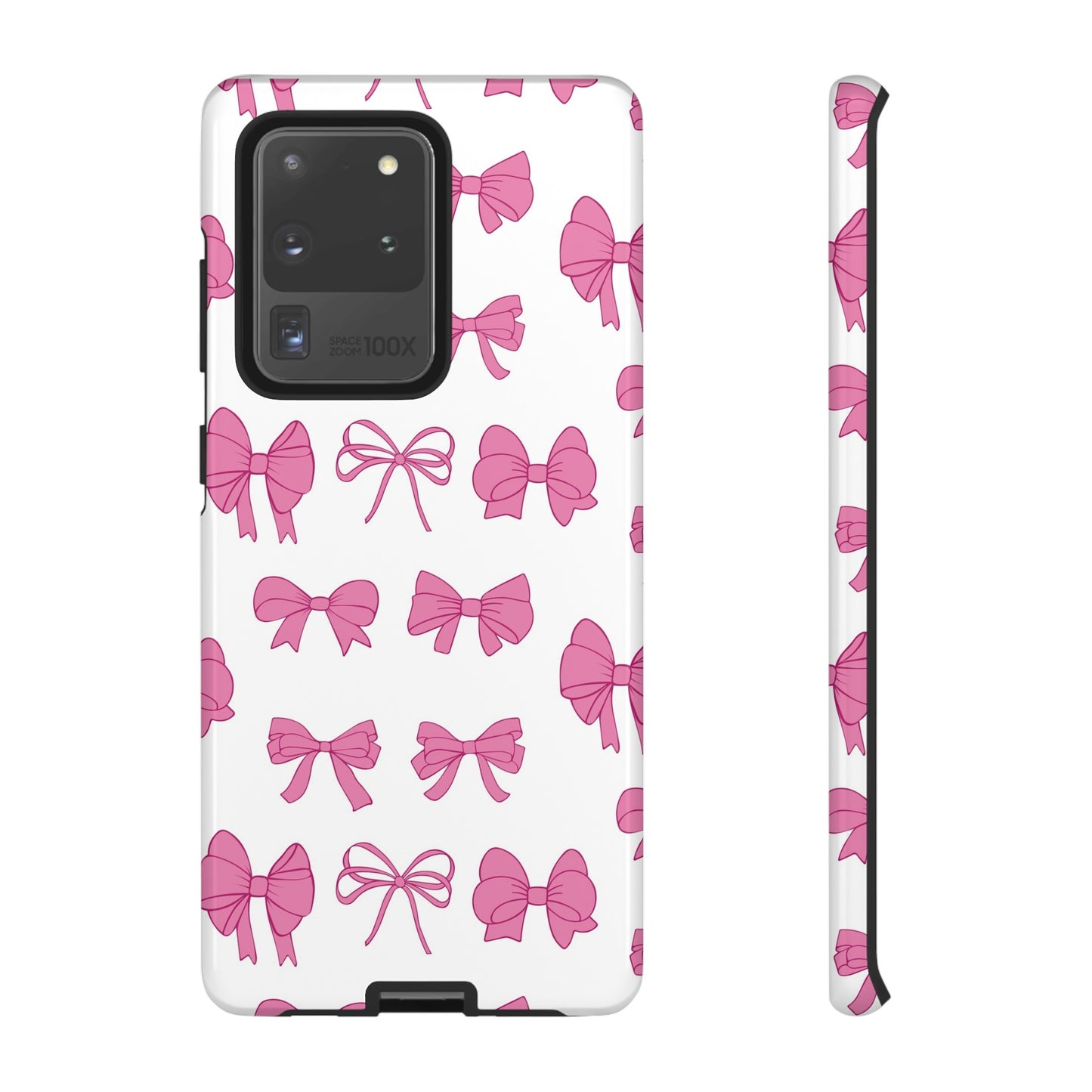 Pink Bows Protective Phone Case for Iphone, Samsung and Google Phones