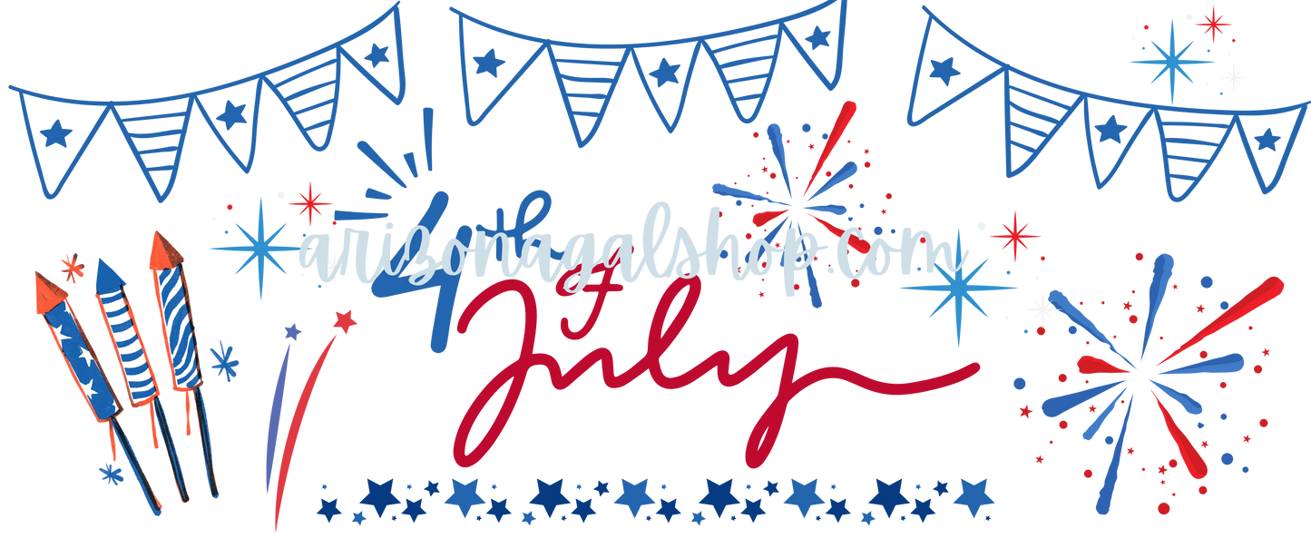 Digital Download - July 4th Wrap Design for Libby Cups