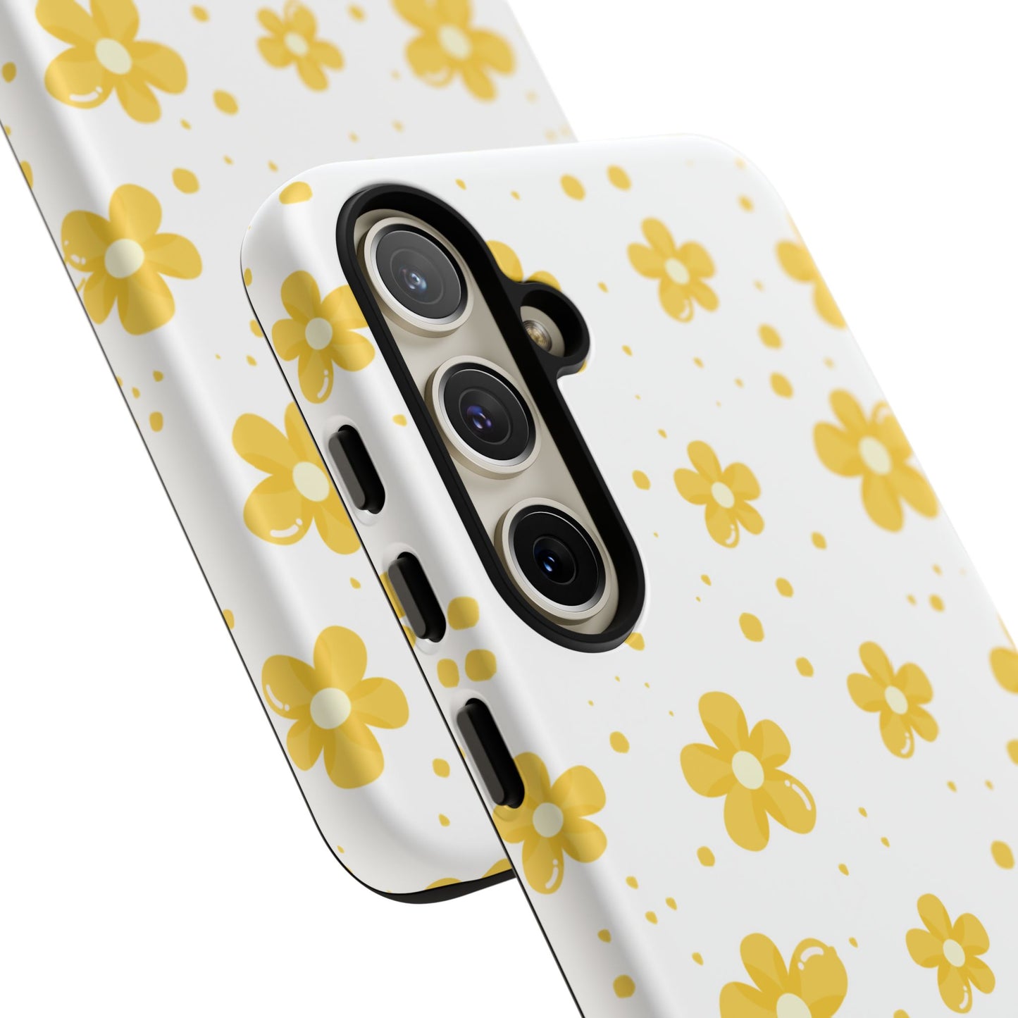 Yellow Flowers Protective Phone Case for Google, Apple and Samsung Phones