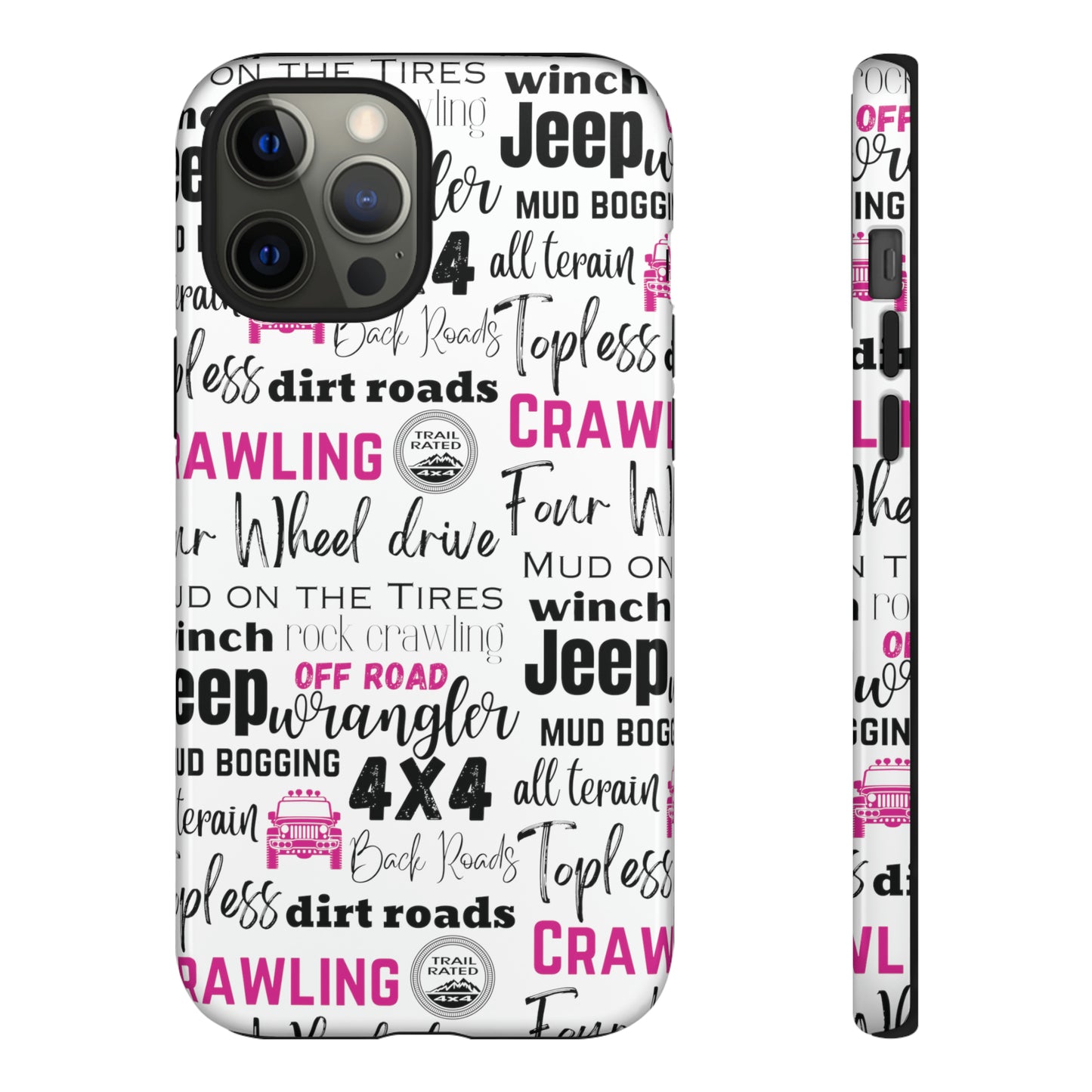 Off Road Subway Art Splash of Pink Protective Phone Case for Iphone, Samsung and Google Phones