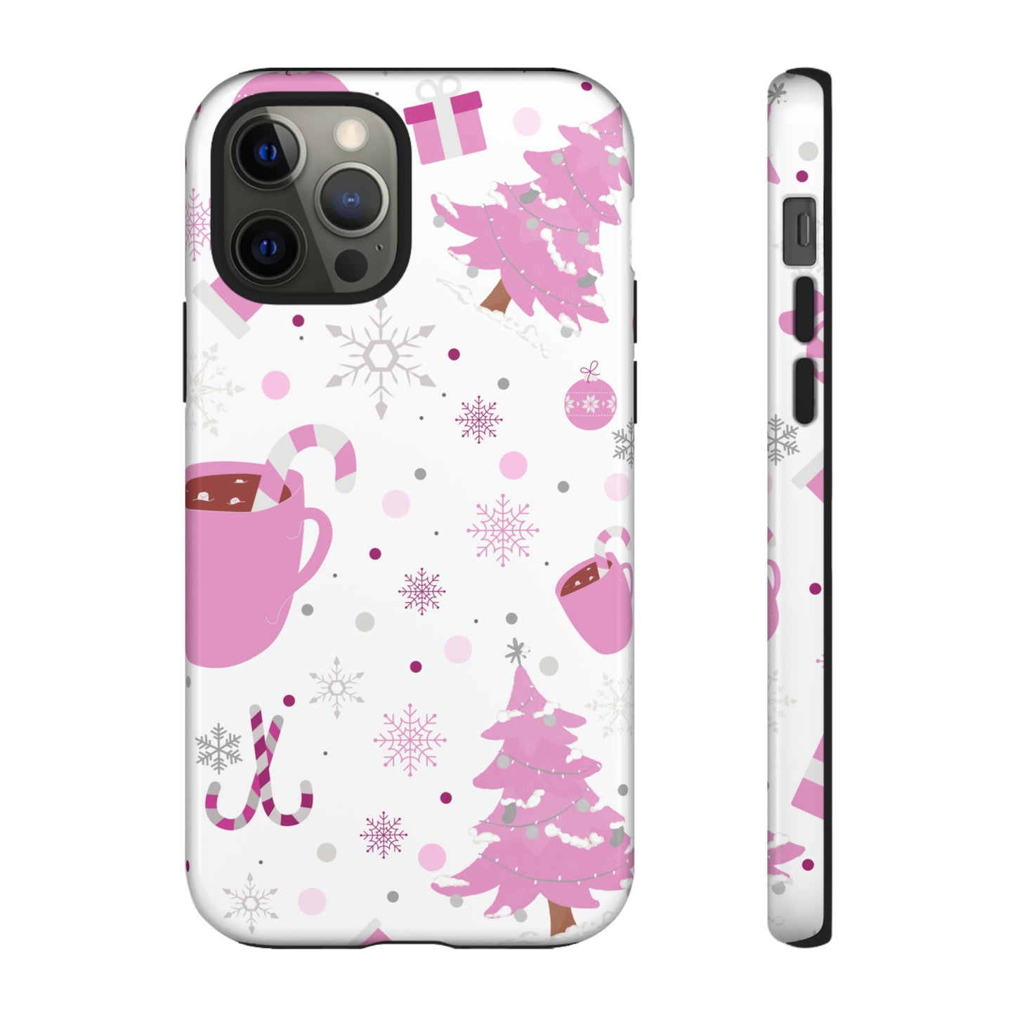 Pink Christmas Protective Case for Iphone, Samsung and