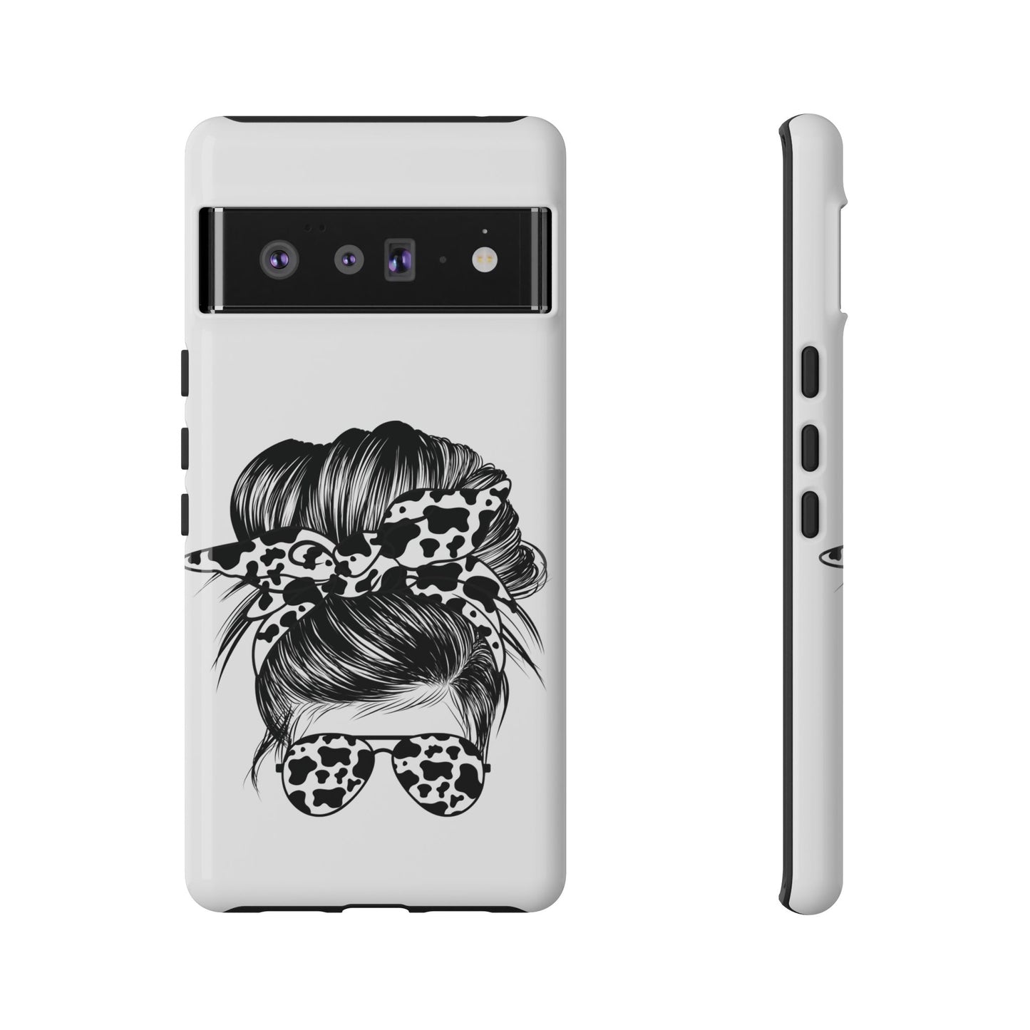 Cow Print Woman Mom Wife Protective Phone Case for Iphone, Samsung and Google Phones