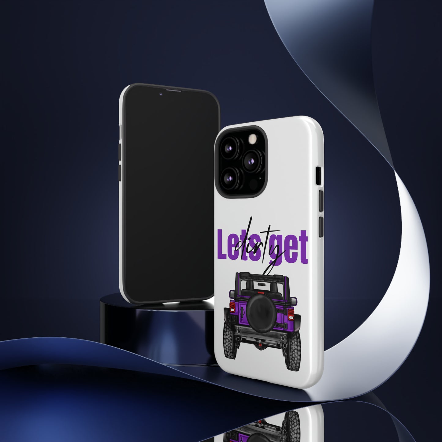 Lets Get Dirty Protective Phone Case for Iphone, Google and Samsung Purple