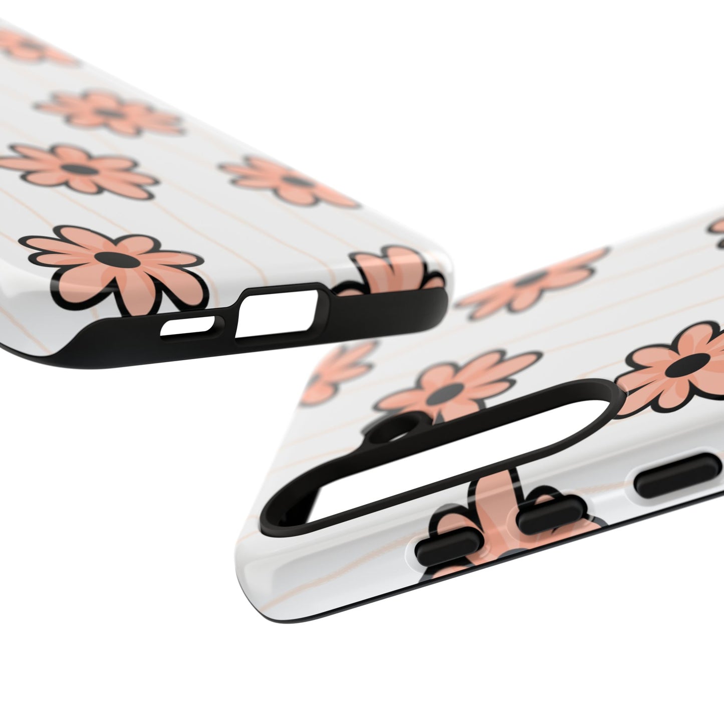 Pink Flowers Protective Phone Case