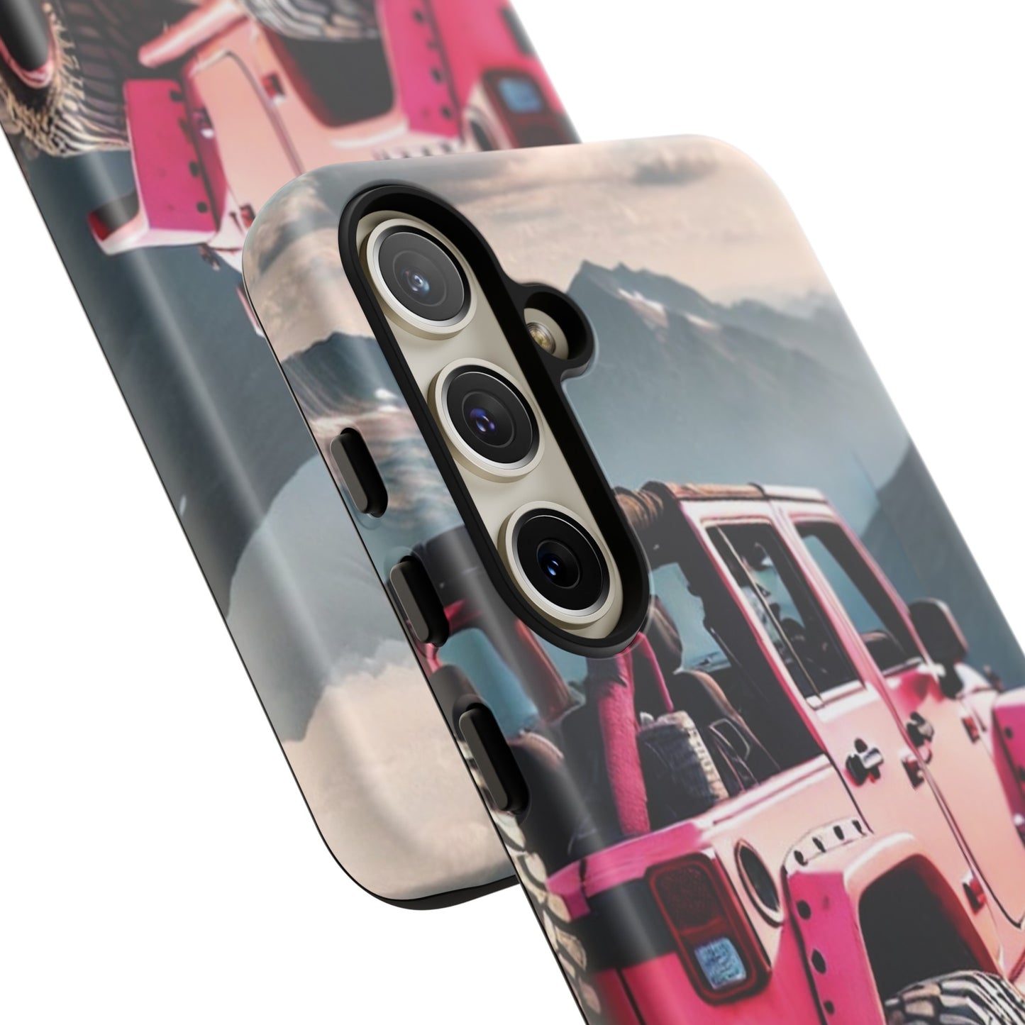 Pink Jeep Protective Phone Case