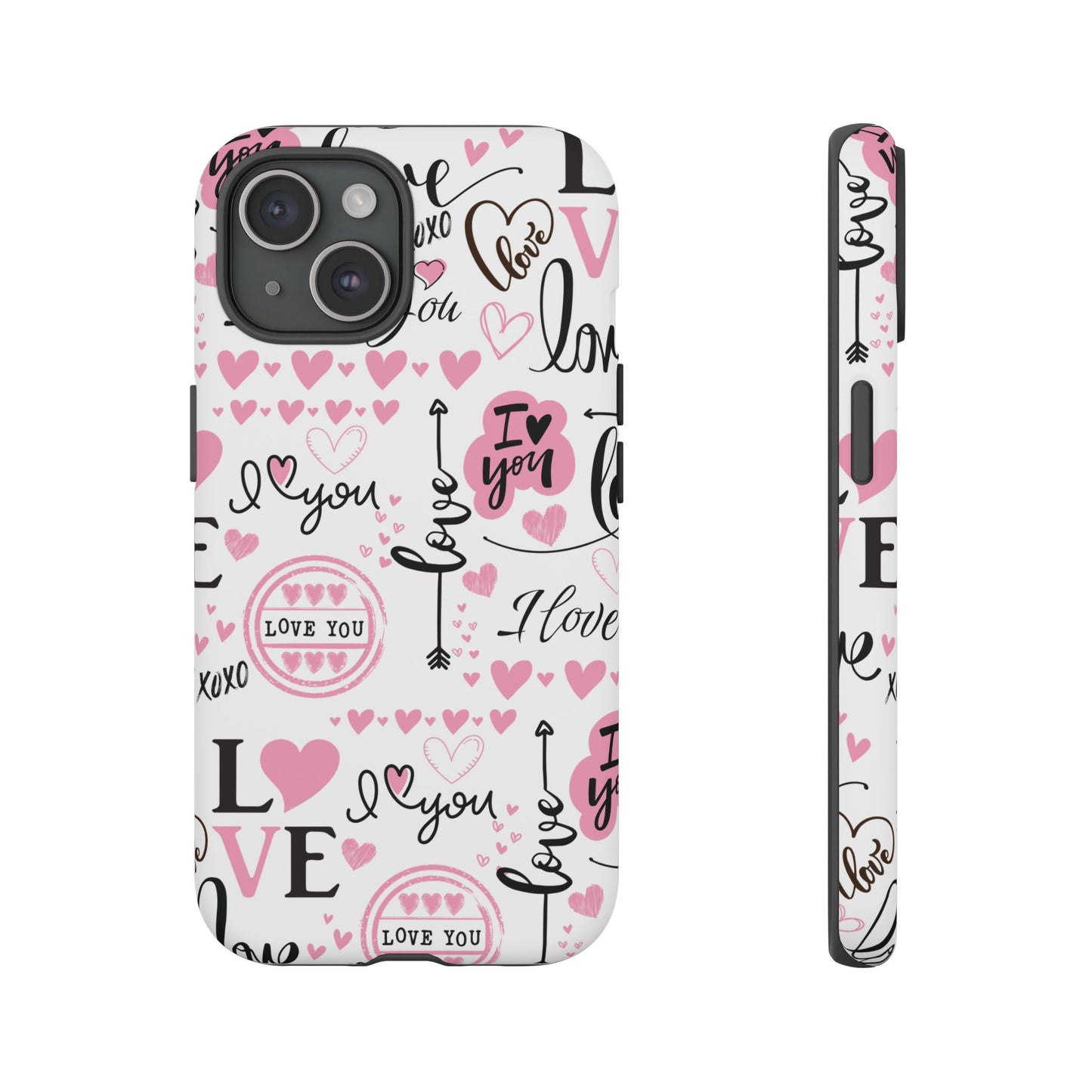 Valentine Love Pink Protective Phone Case for Iphone, Samsung and Google Devices