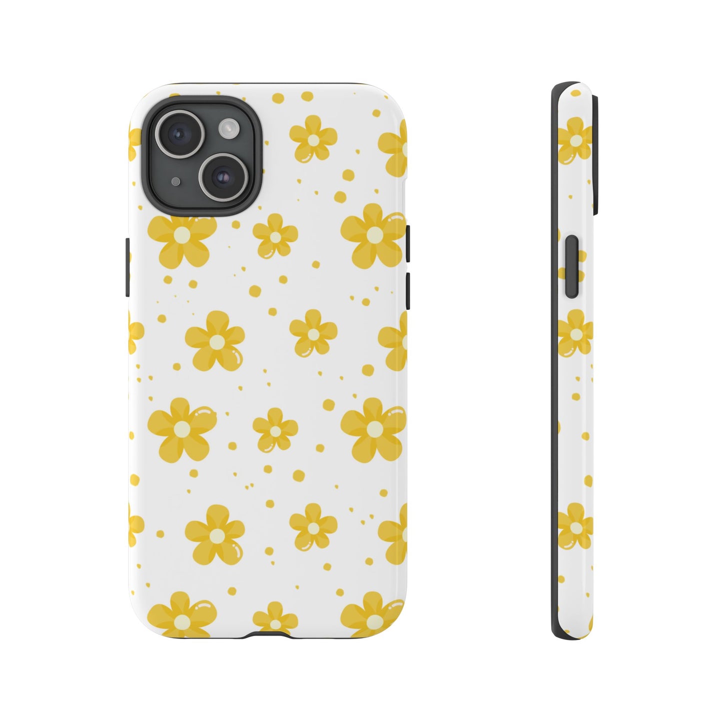 Yellow Flowers Protective Phone Case for Google, Apple and Samsung Phones