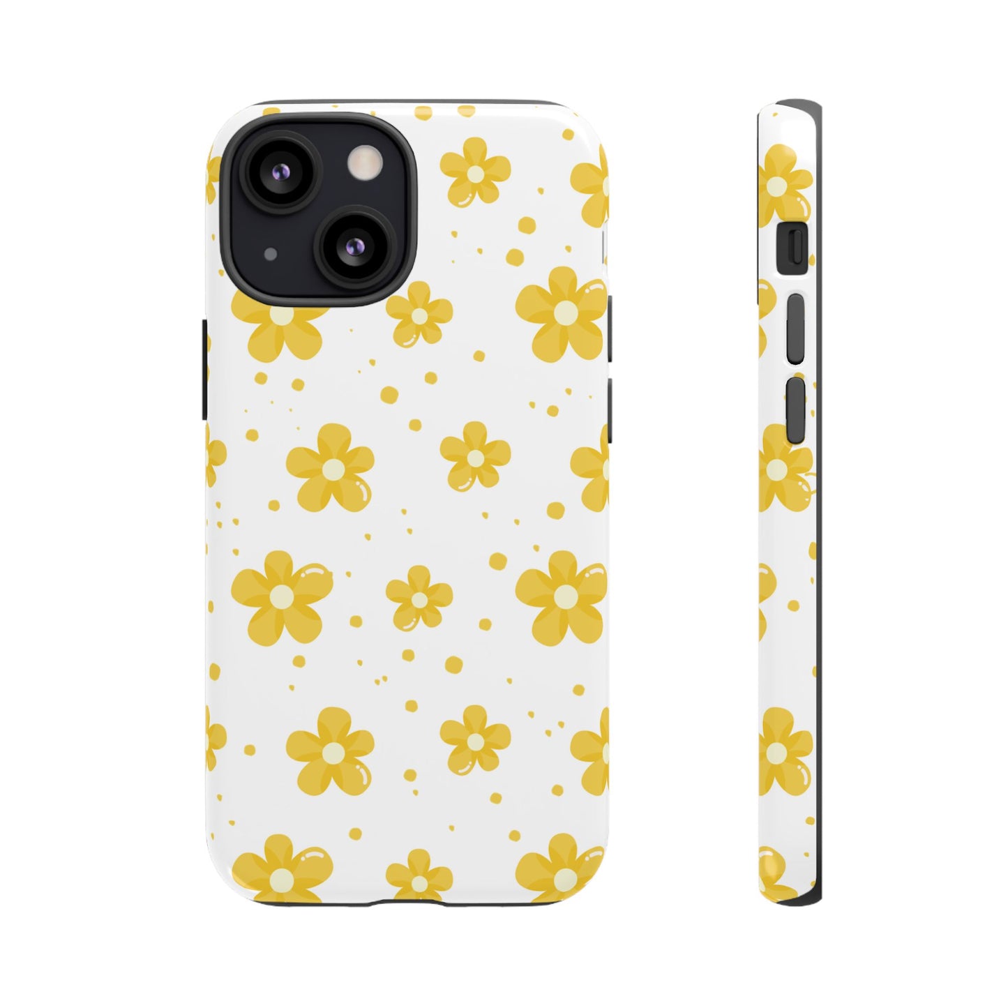 Yellow Flowers Protective Phone Case for Google, Apple and Samsung Phones