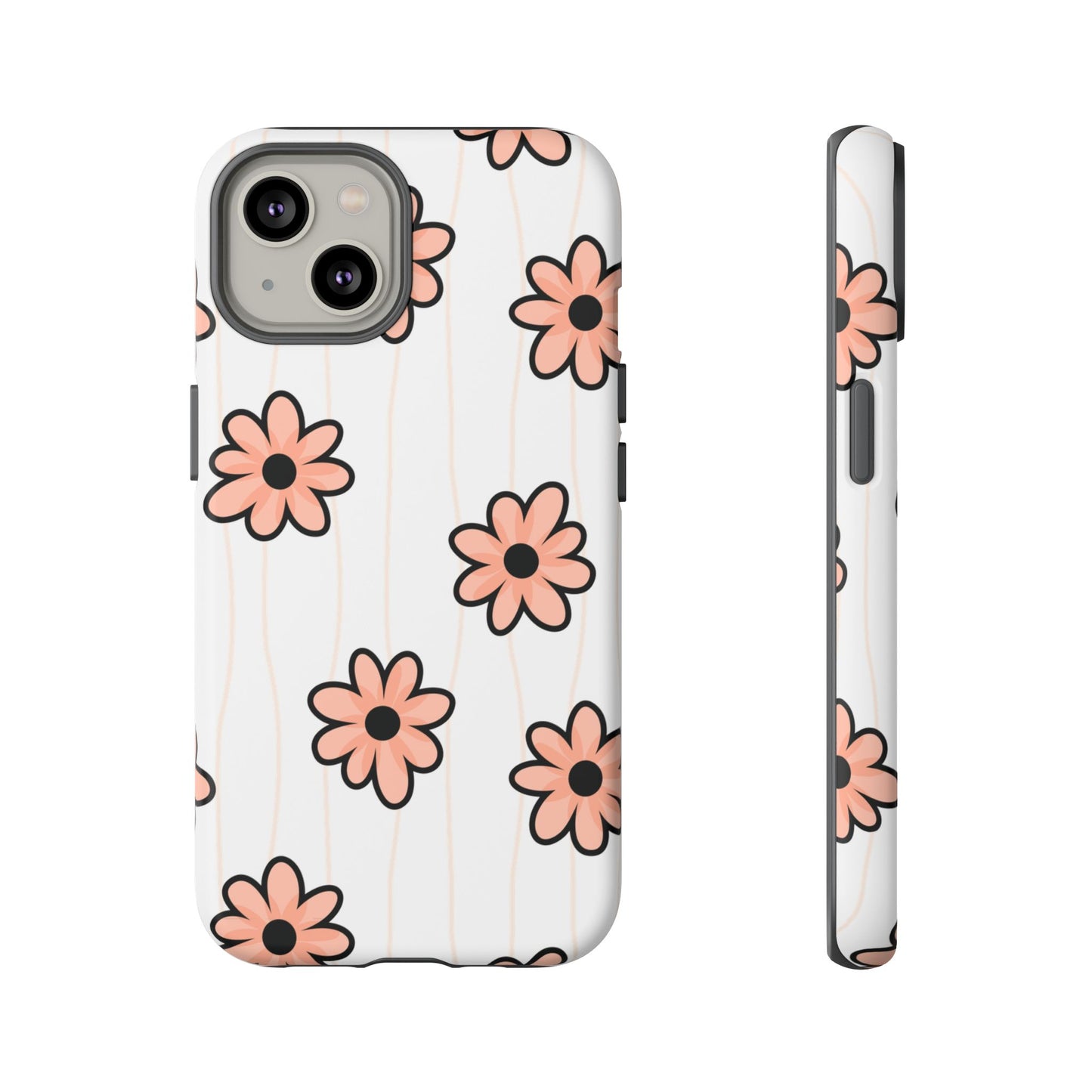 Pink Flowers Protective Phone Case